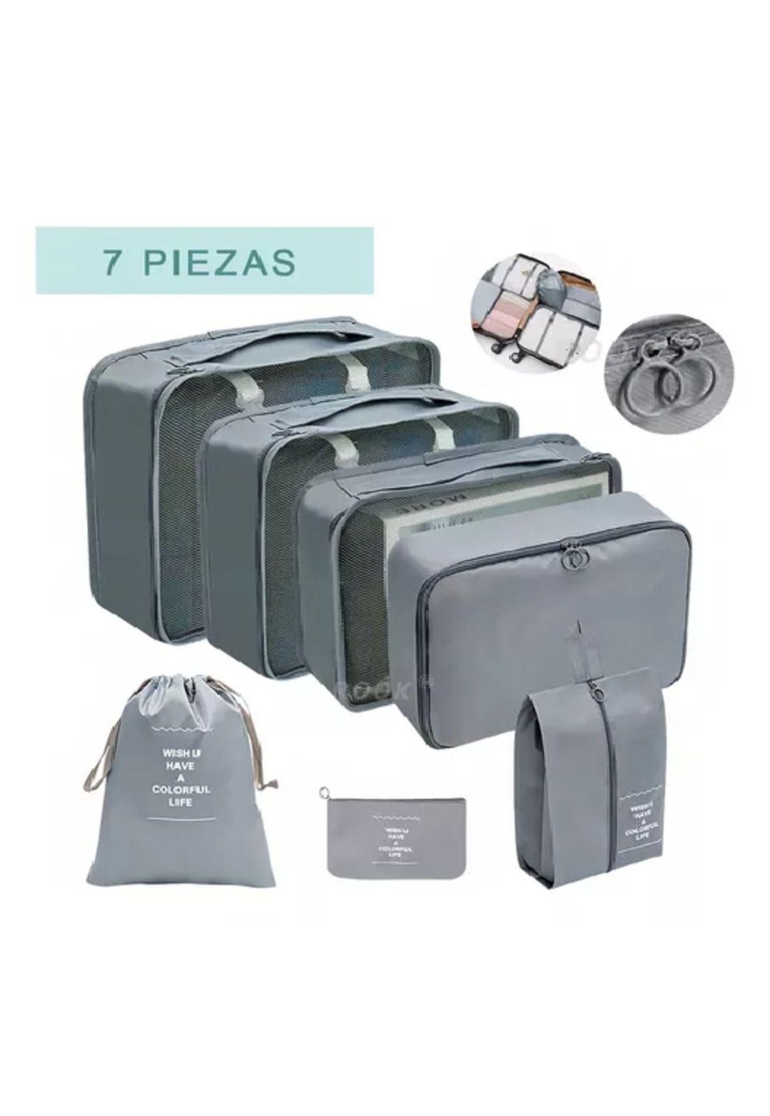 Bolsas de viaje organizadoras 7 en 1, color gris-1