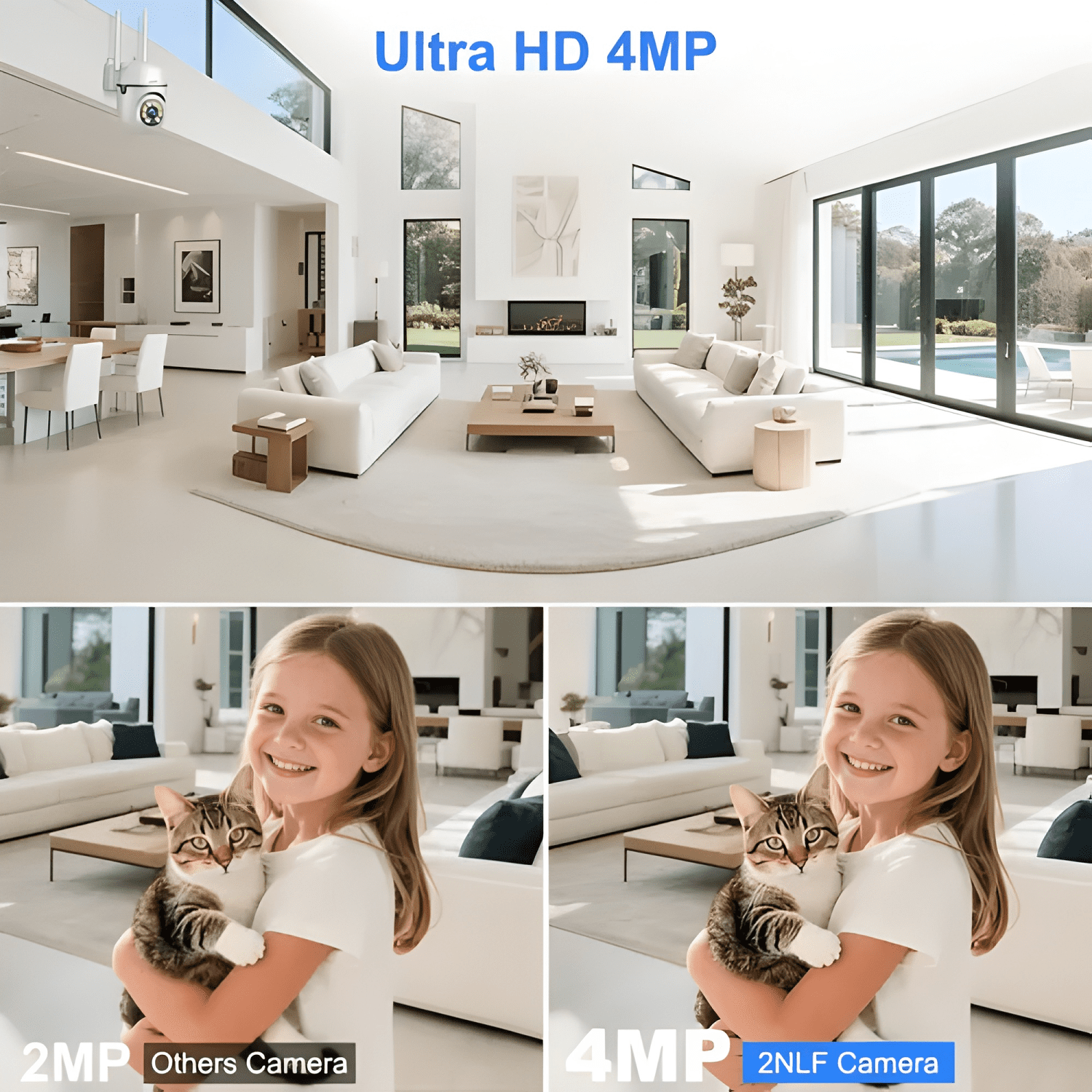 2nlf® 4mp 2pcs Cámara de Seguridad Wifi Camara Vigilancia-2