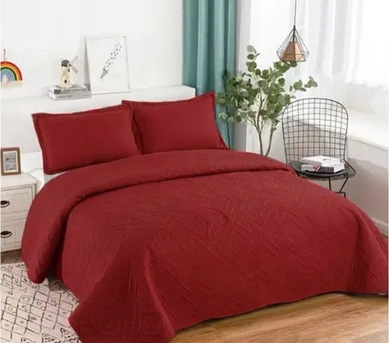 Cubrecama quilt verano 2 plazas burdeo-0