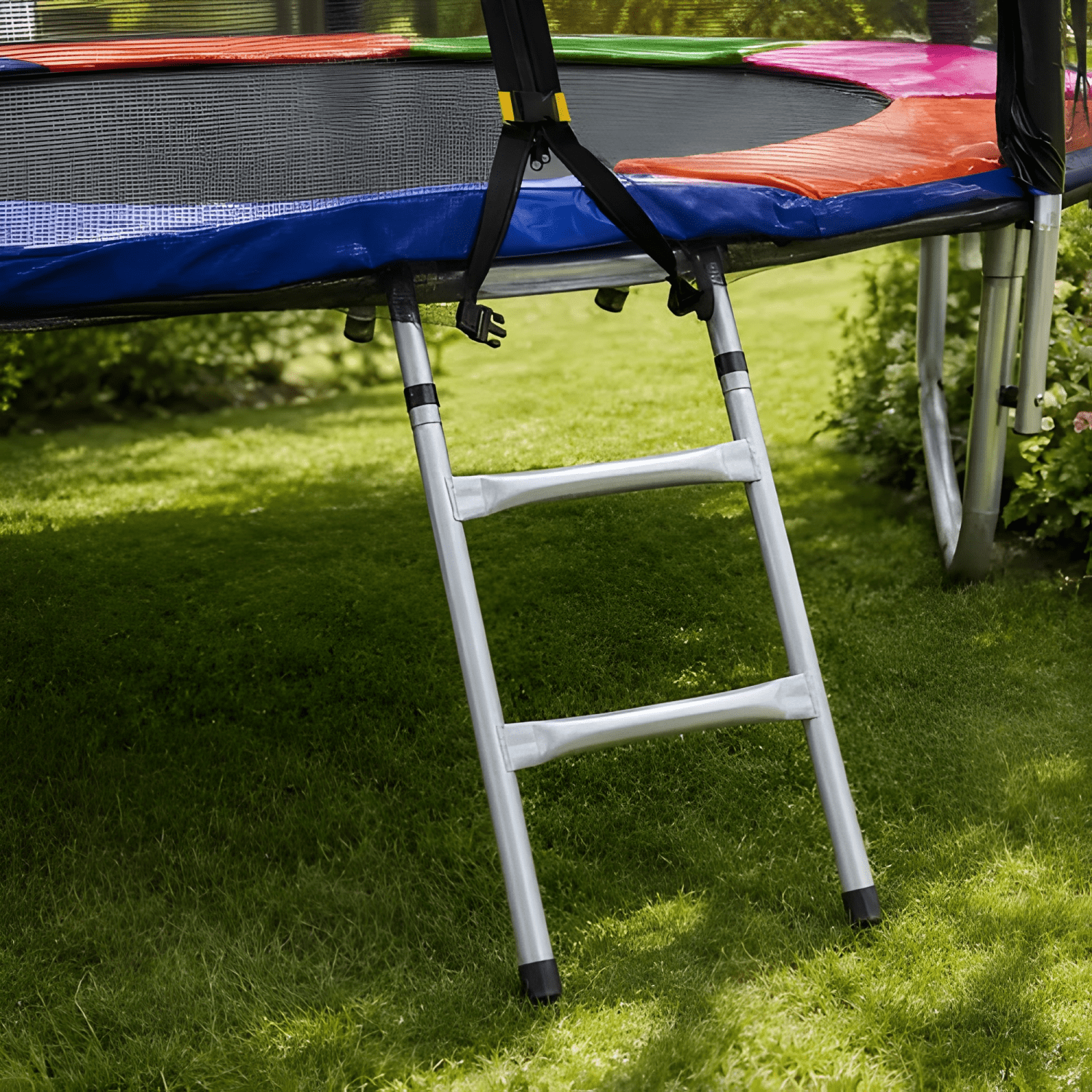 Cama elástica Igpro con malla 8ft 2,44 m negra #6-4
