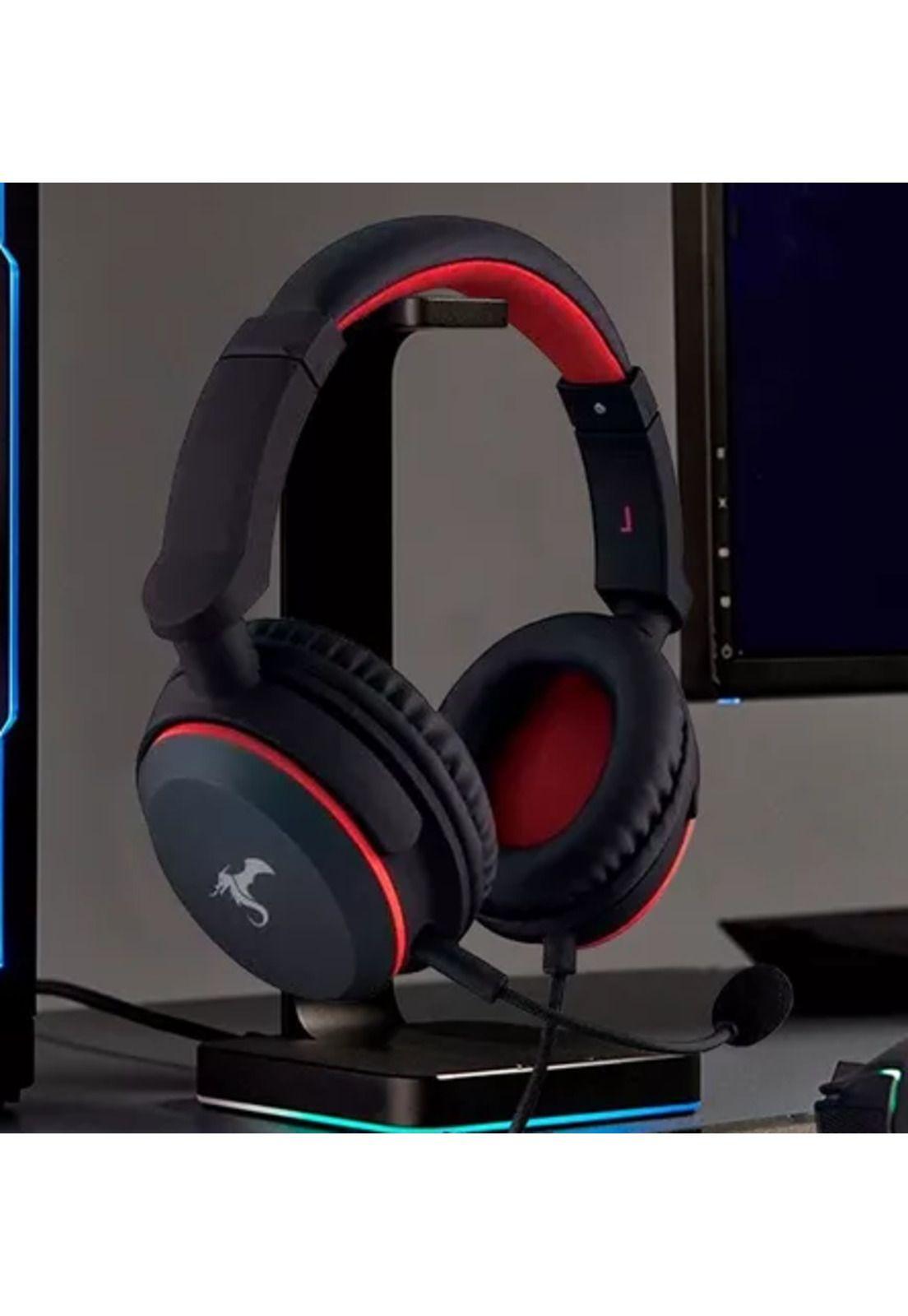 Audífonos gamer Kolke Hero entrada jack 3.5mm rojo-3