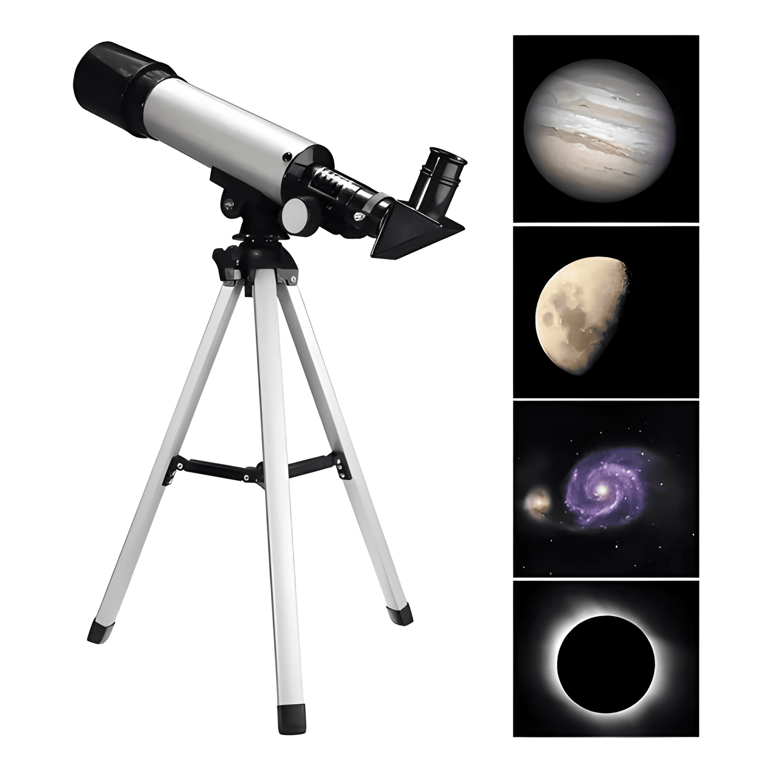 Telescopio Astronómico F36050 Monocular Zoom Plateado-3
