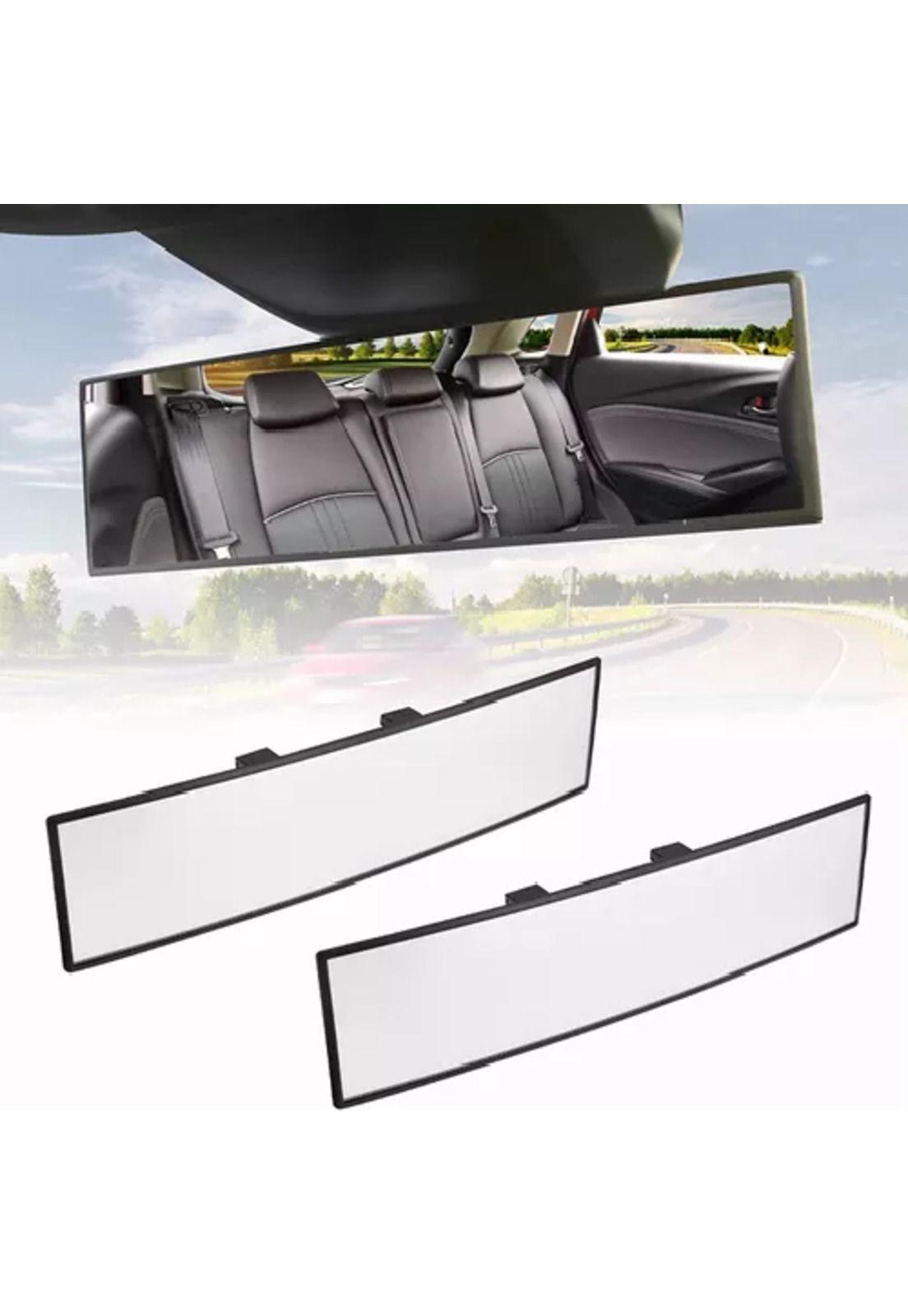 Espejo panorámico retrovisor gran angular para automóvil, color negro-3