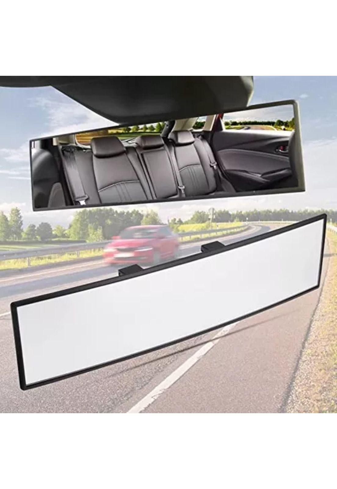 Espejo panorámico retrovisor gran angular para automóvil, color negro-4