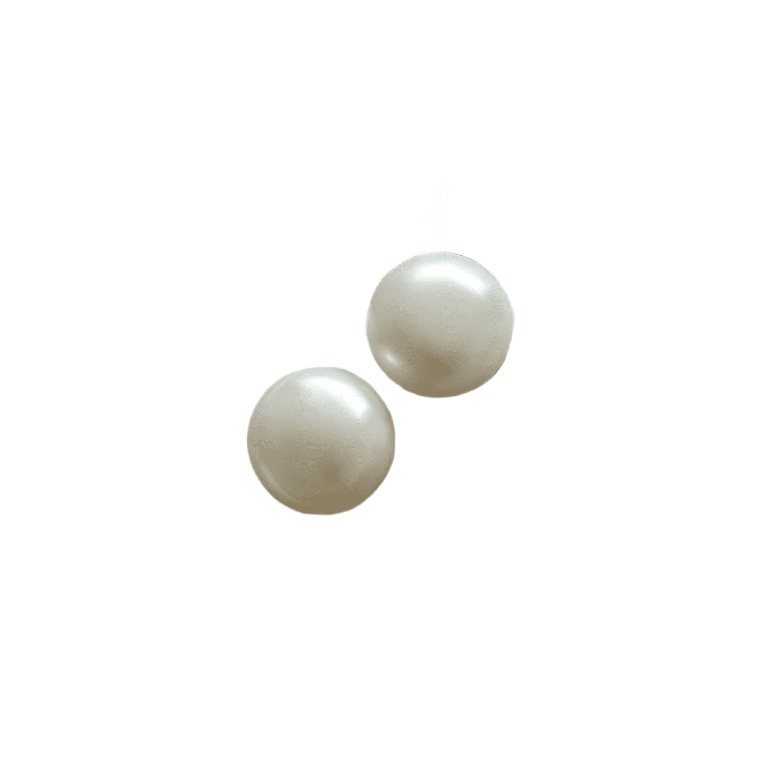 Aros De Perla De Río Plata Fina 925 9 Mm #2-0