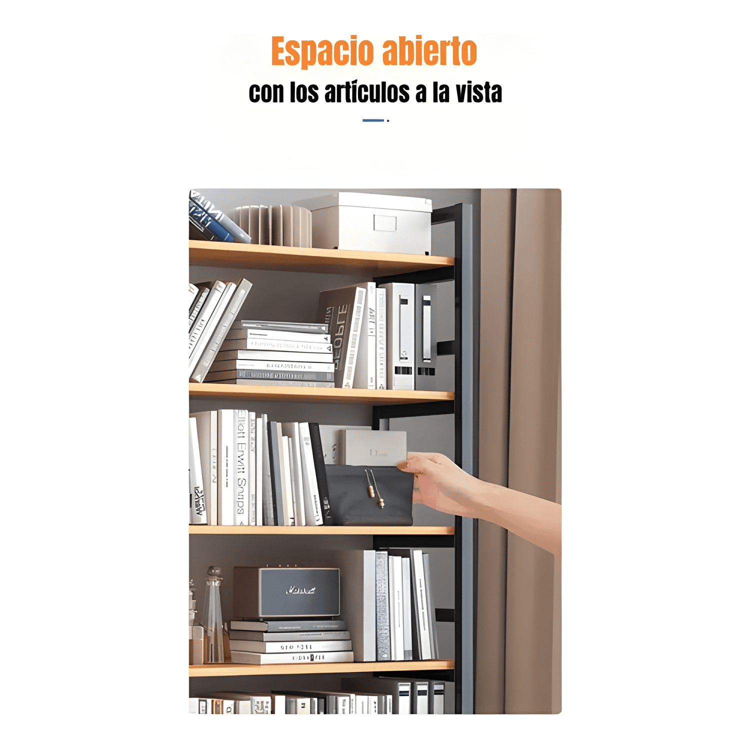Estante librero repisas 6 niveles Lubabycas 174cm café-2