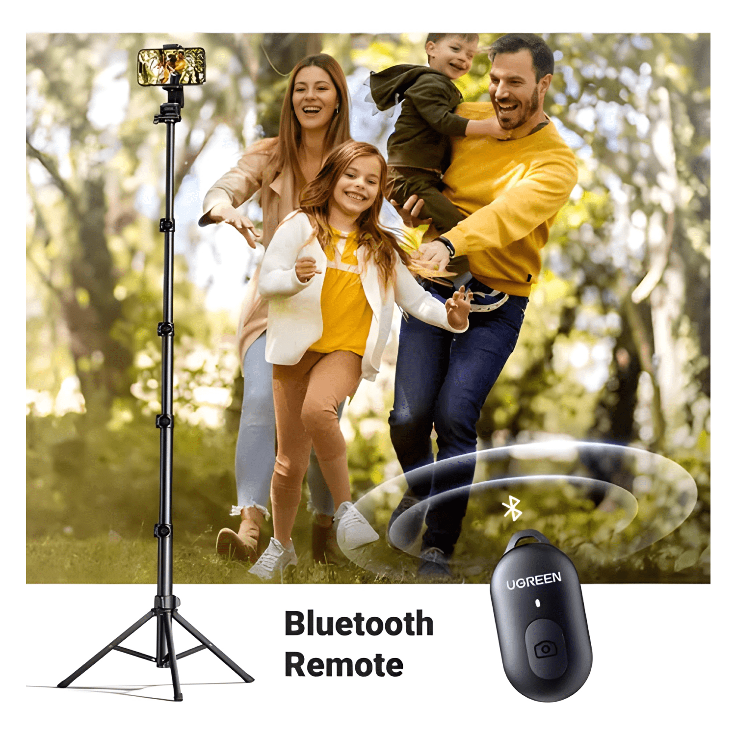 Tripode Selfie 1.7m + Obturador Inalambrico BT Ugreen #2-2