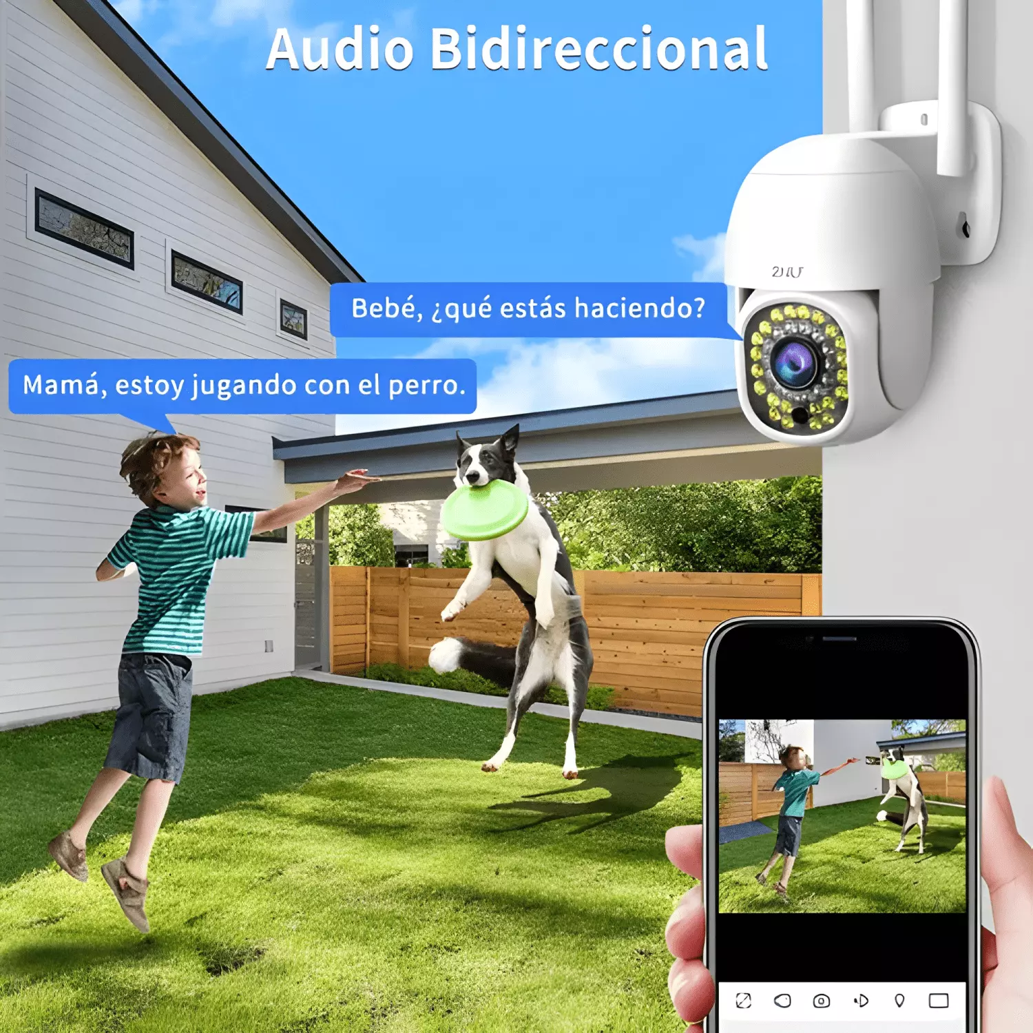 2nlf Cámara de Seguridad Exterior Wifi Ip 360 Blanco-2