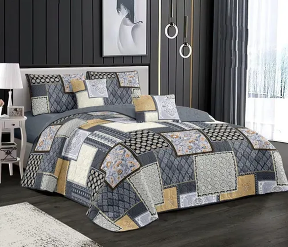 Cubrecama quilt verano 2 plazas + fundas diseños tfcc613-0