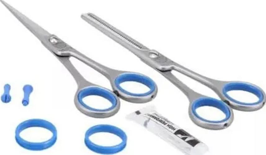 Set tijeras Kiepe Academy 5.5 profesional plateado-0