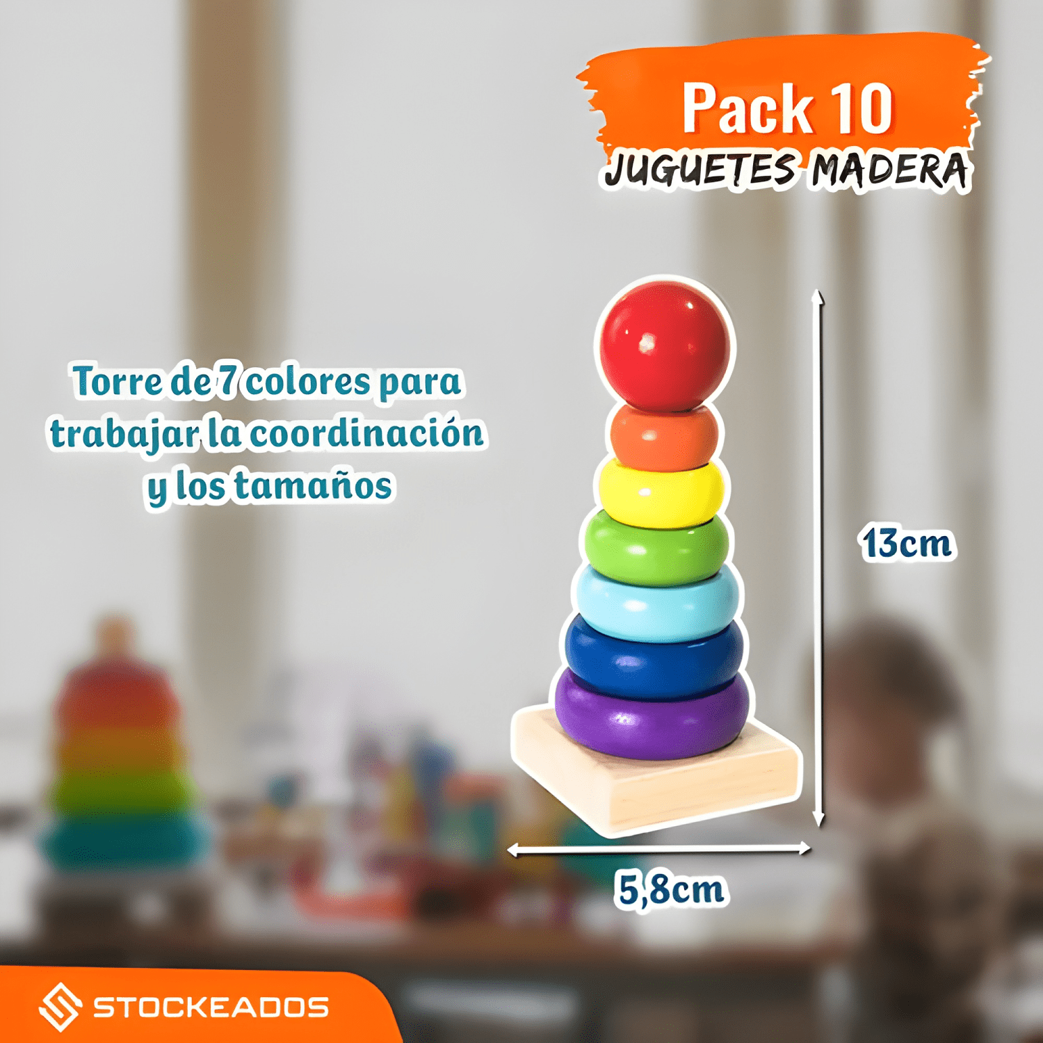 Pack 5 juguetes didactico madera montessori educativo-2
