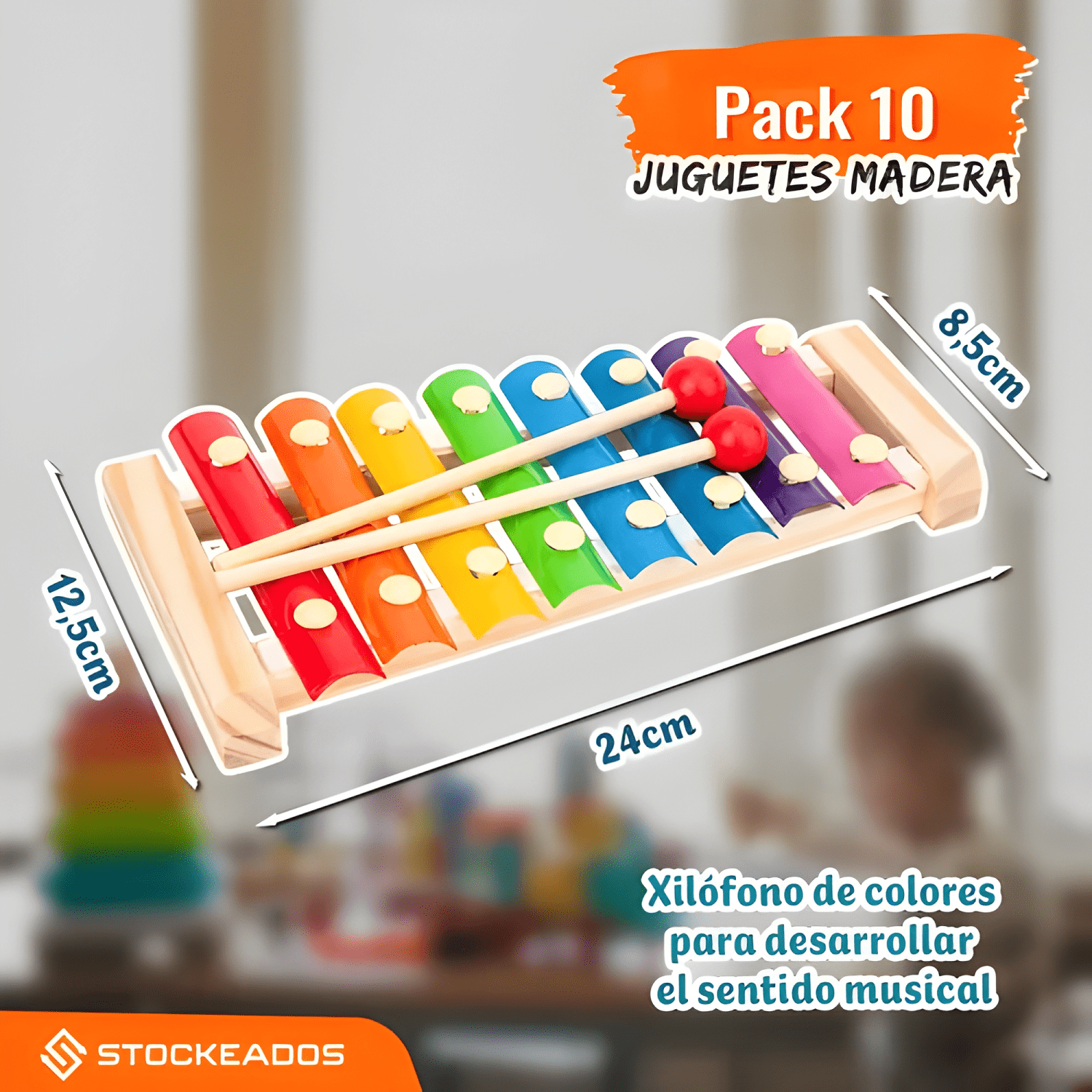 Pack 5 juguetes didactico madera montessori educativo-3
