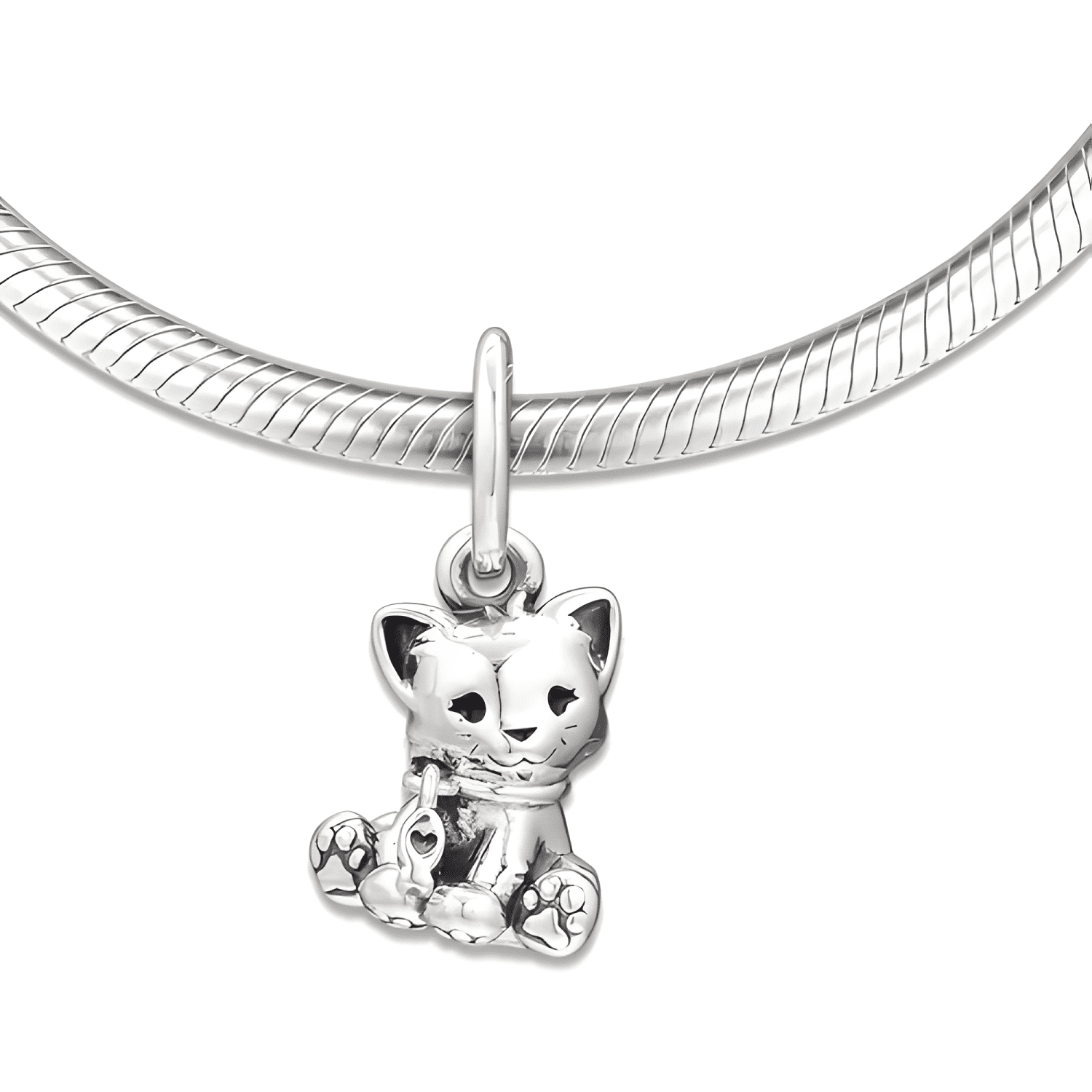 Charm dije dulce gato colgante plata 925-2