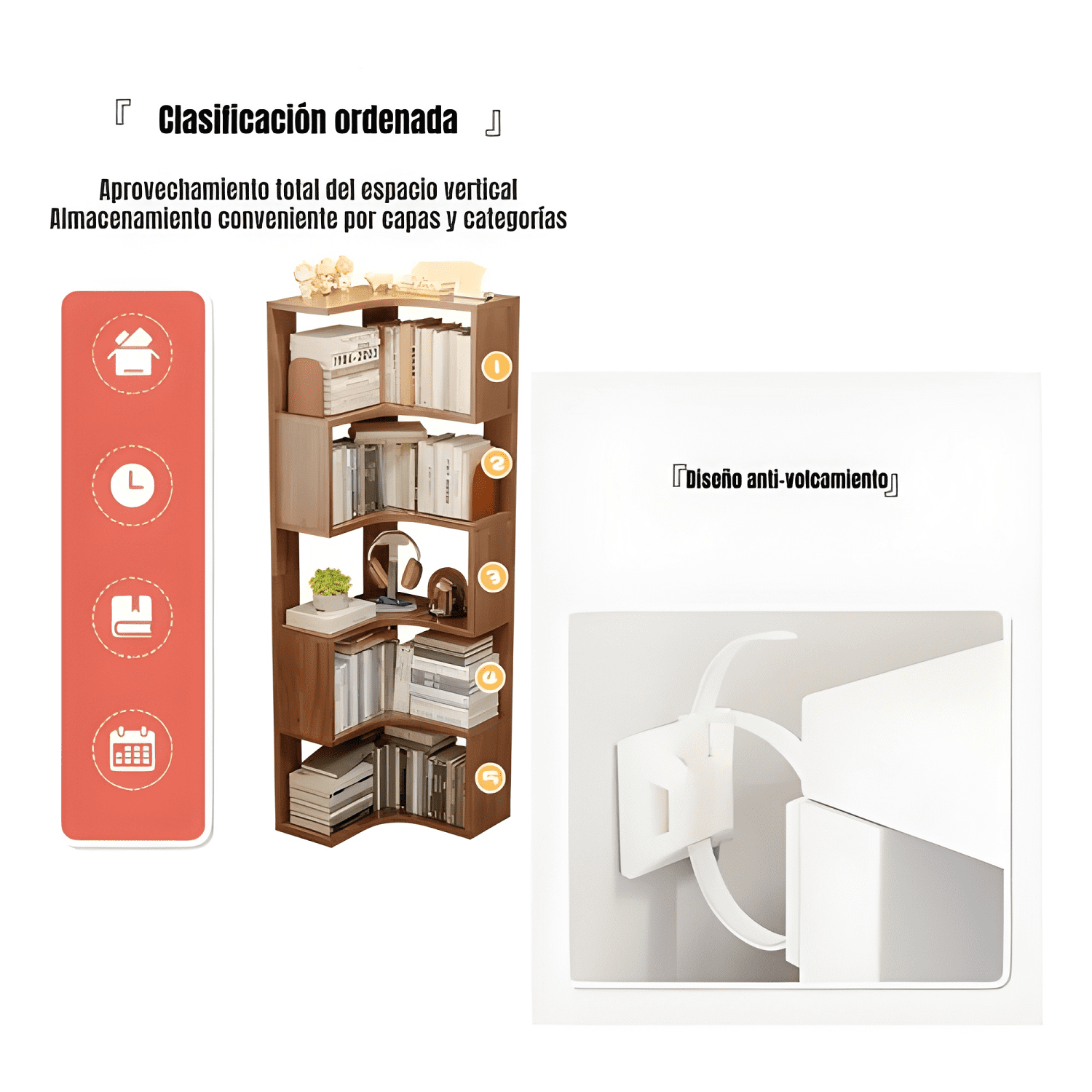 Estantería Lubabycas Ranger 5 niveles 170 cm blanco-3