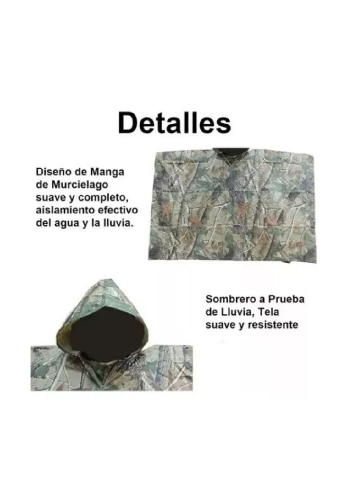 Poncho Impermeable Militar, Poncho para Lluvia, Capa Lluvia Color Camuflaje-2