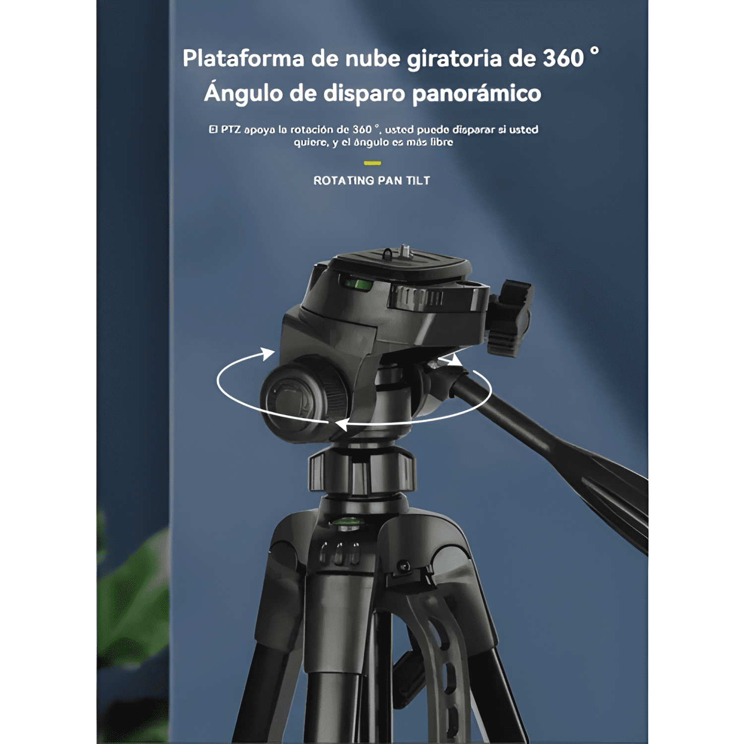 Trípode Profesional para Cámara y Celular, 140 cm de Negro-3