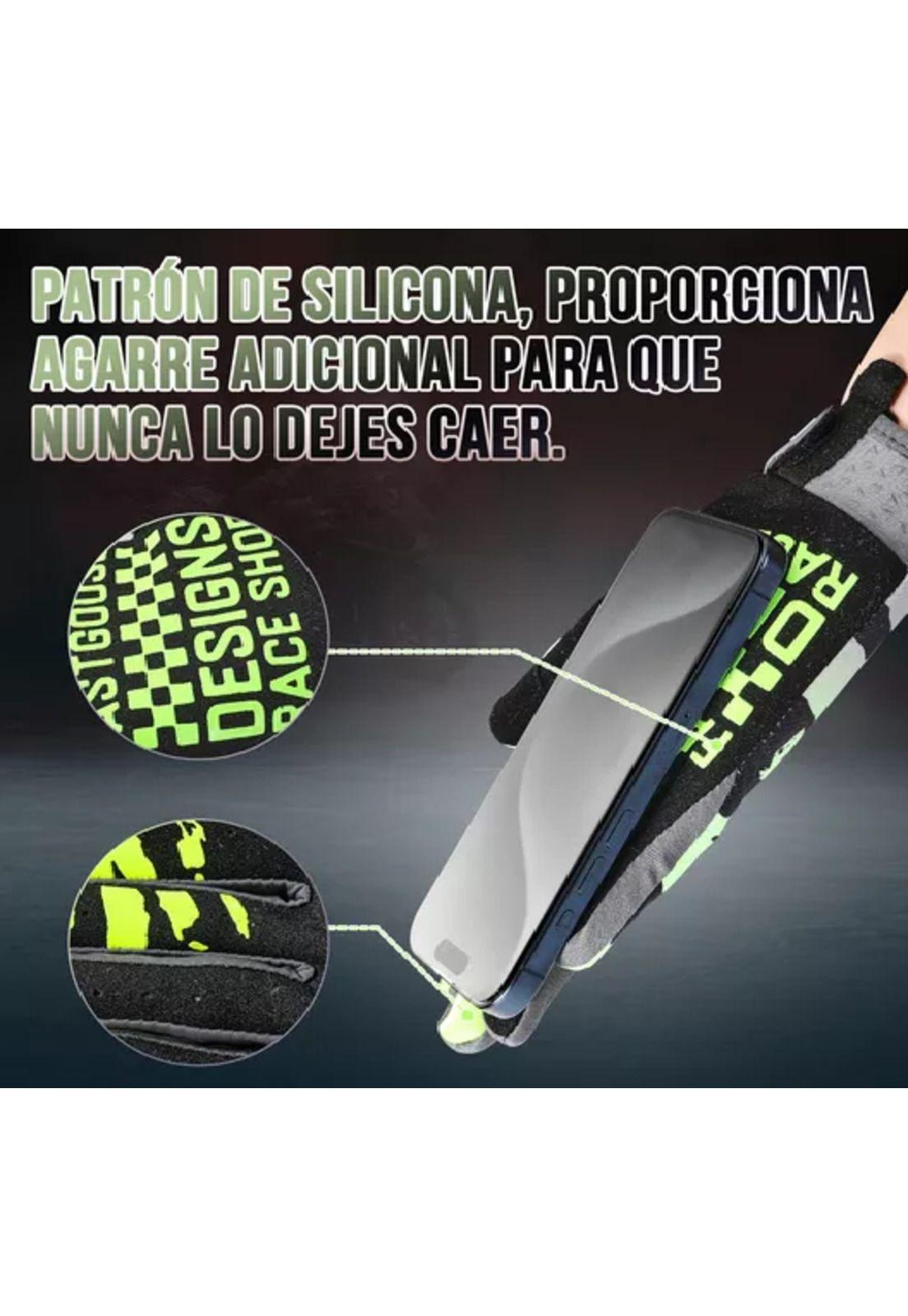 Guantes de moto con pantalla táctil para hombre y mujer, talla M, color verde-3
