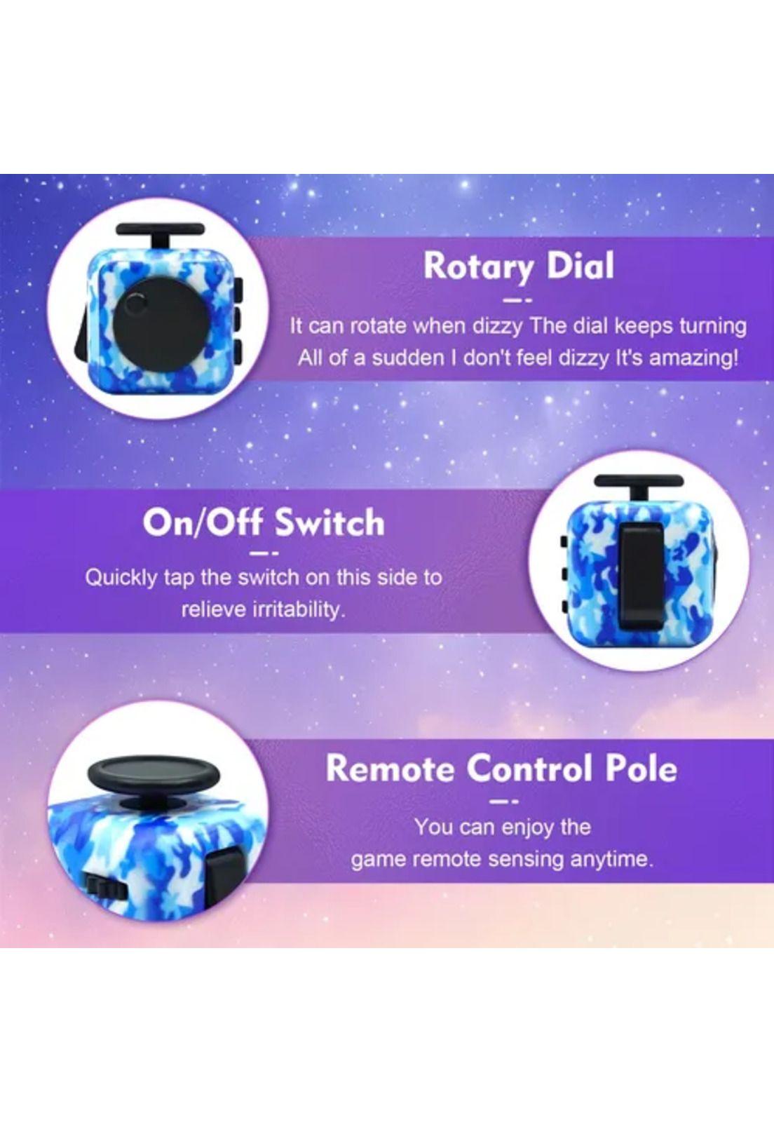 Fidget cube antiestrés con 6 funciones juguete para aliviar el estrés-2
