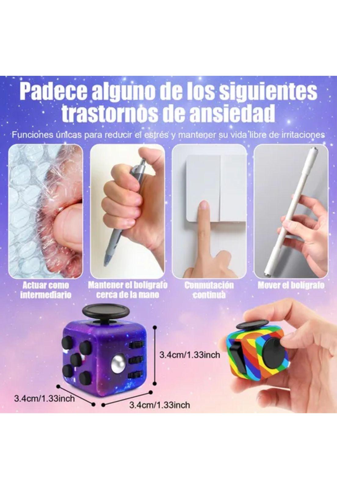 Fidget cube antiestrés con 6 funciones juguete para aliviar el estrés-4