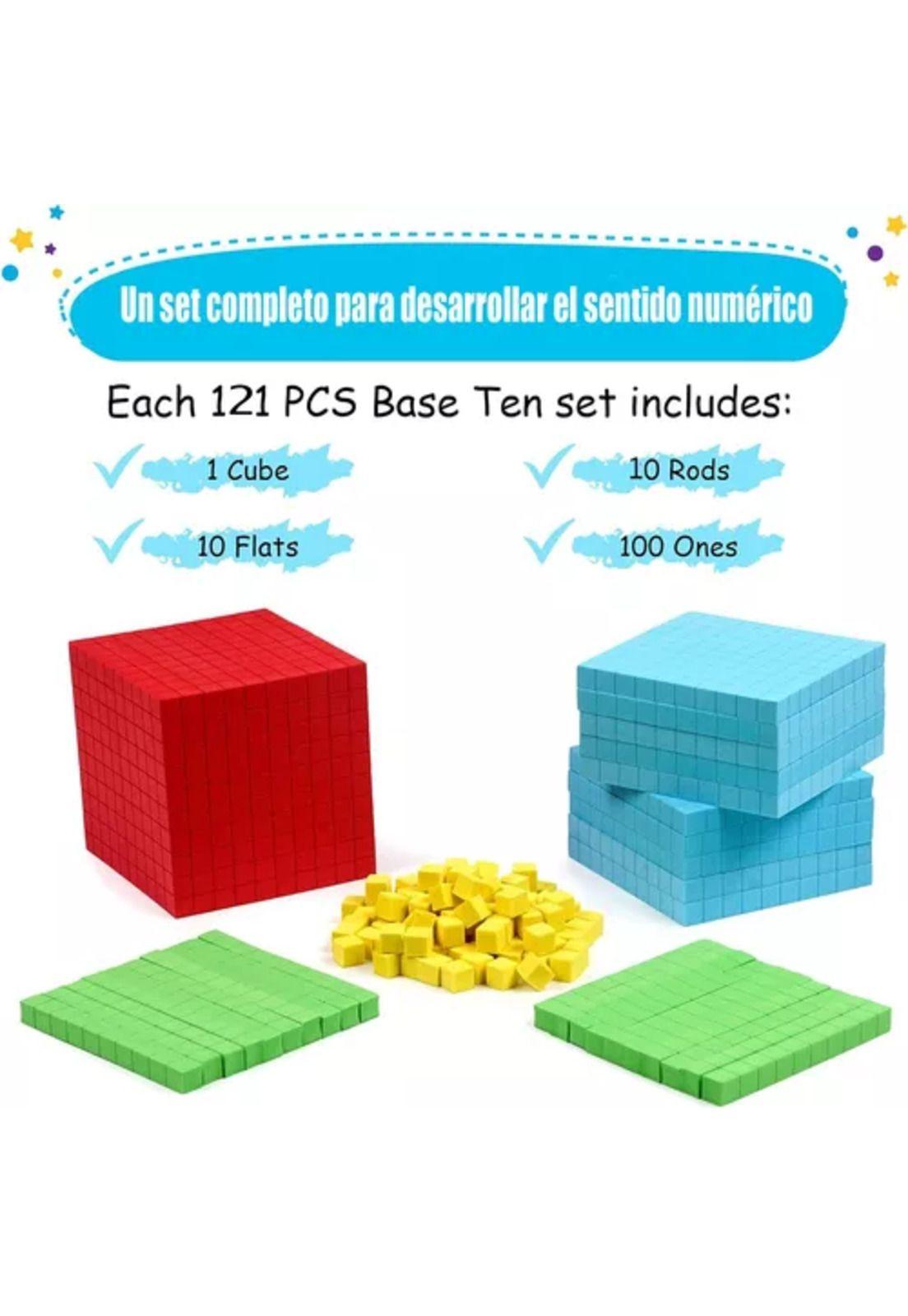 Bloque multibase base 10 conectable de 122 piezas amarillo-1