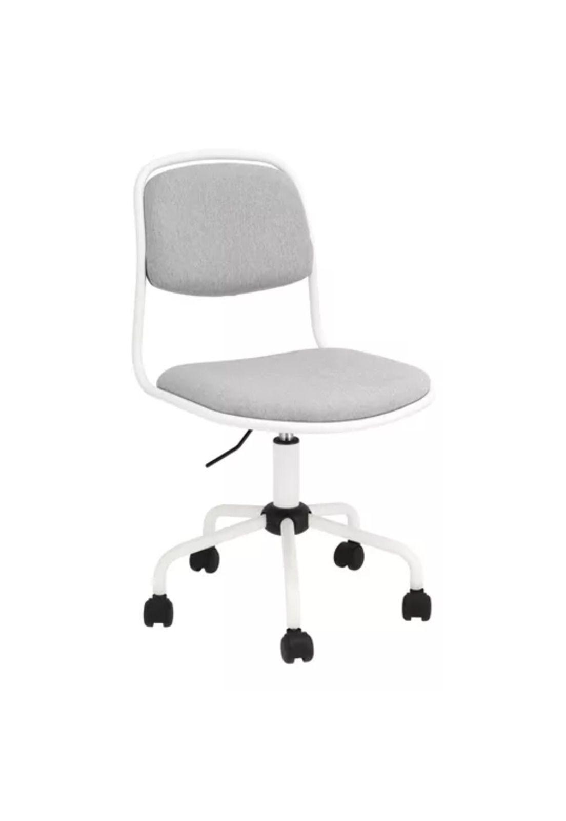 Silla de escritorio con tapizado de tela melange Casaideas color gris-0