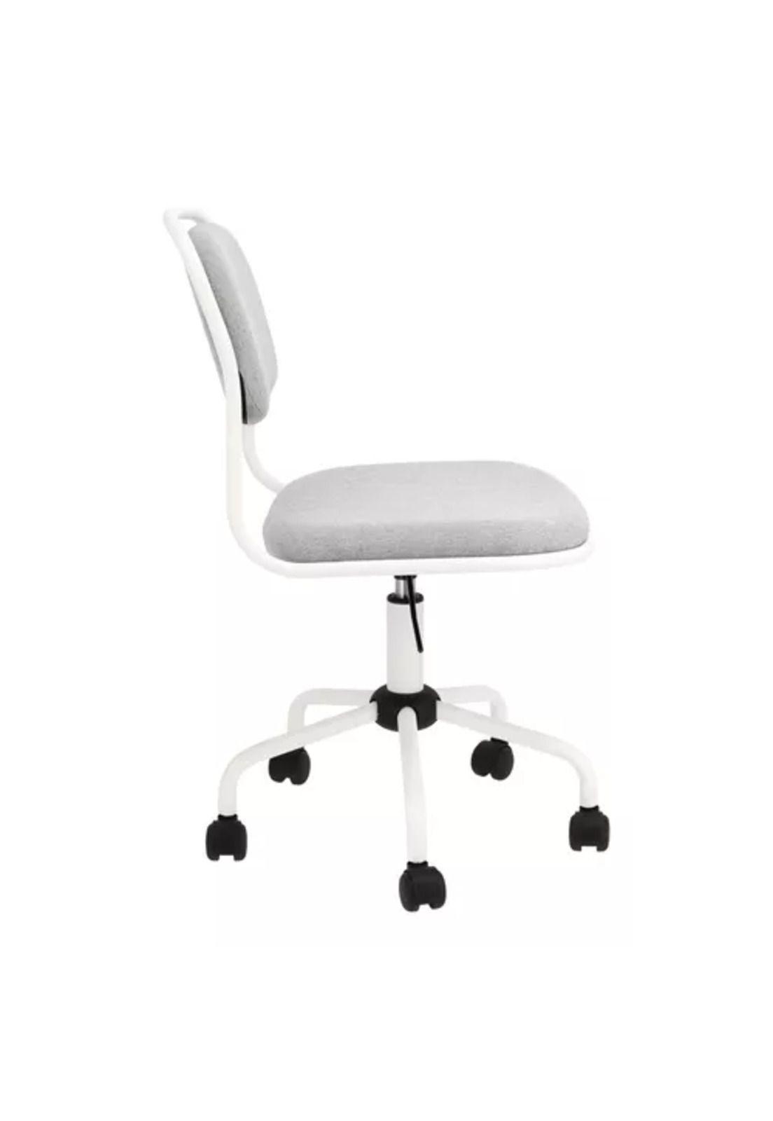 Silla de escritorio con tapizado de tela melange Casaideas color gris-1