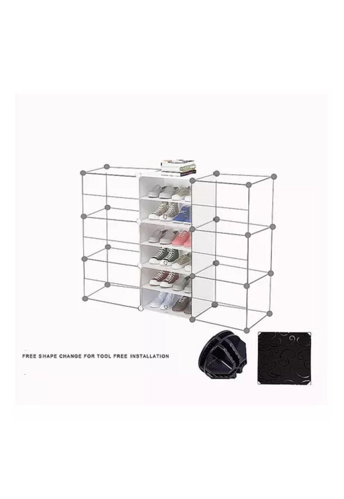 Zapatero organizador armable combinación libre 6n blanco-1