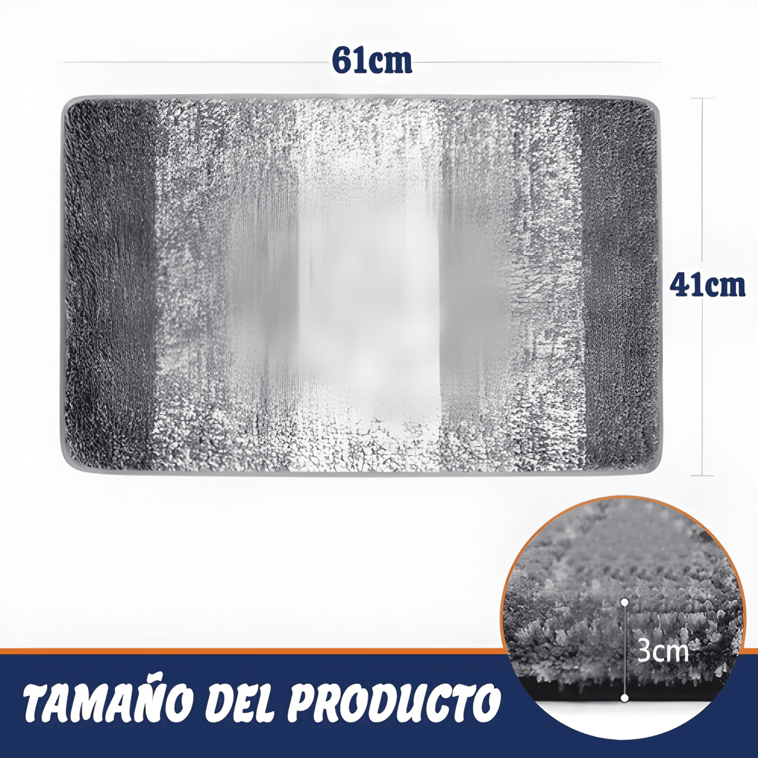 Alfombra De Baño Absorbente Para Baño Hogar 61x 41cm #2-1