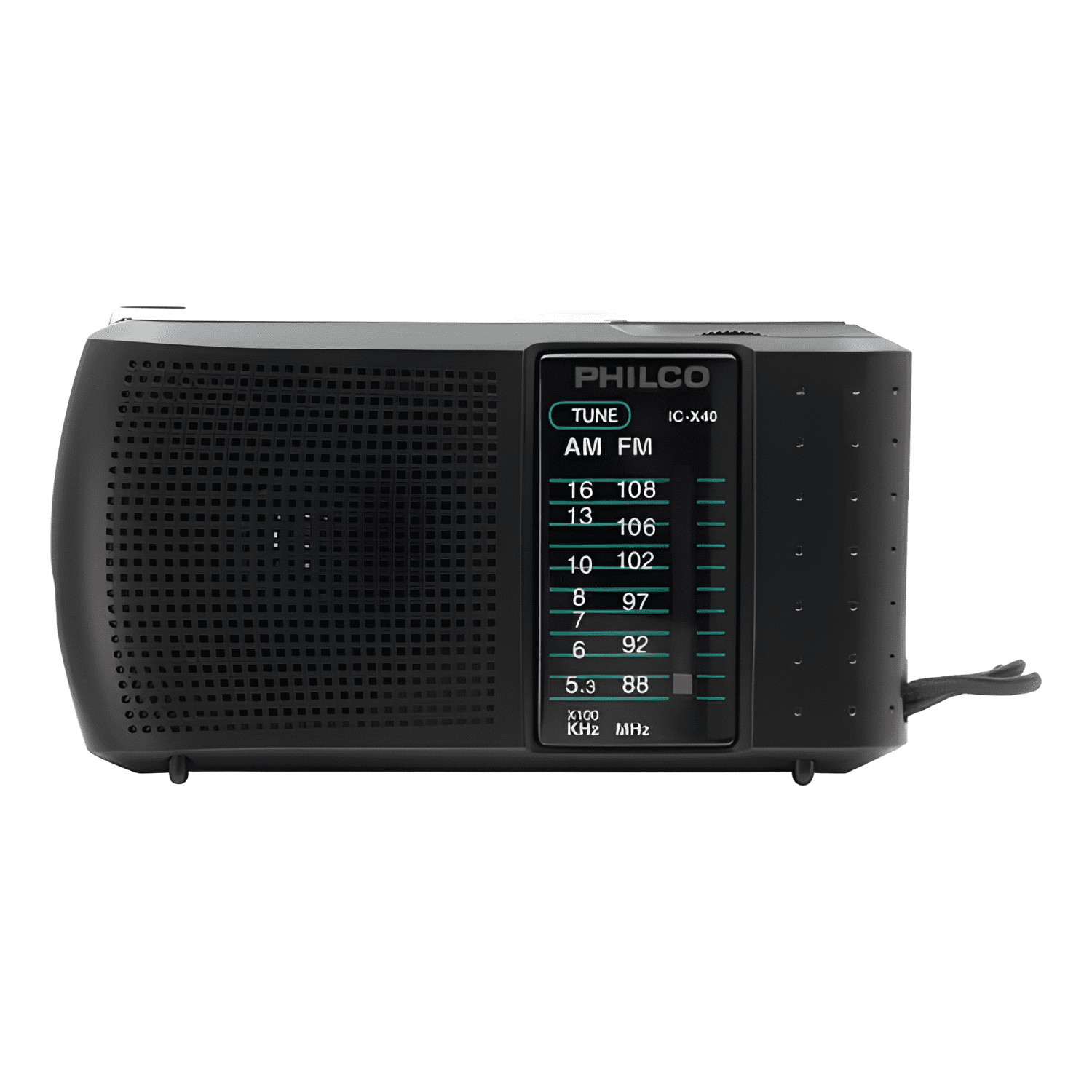 Radio portátil c/ parlante y audífono Negro-1