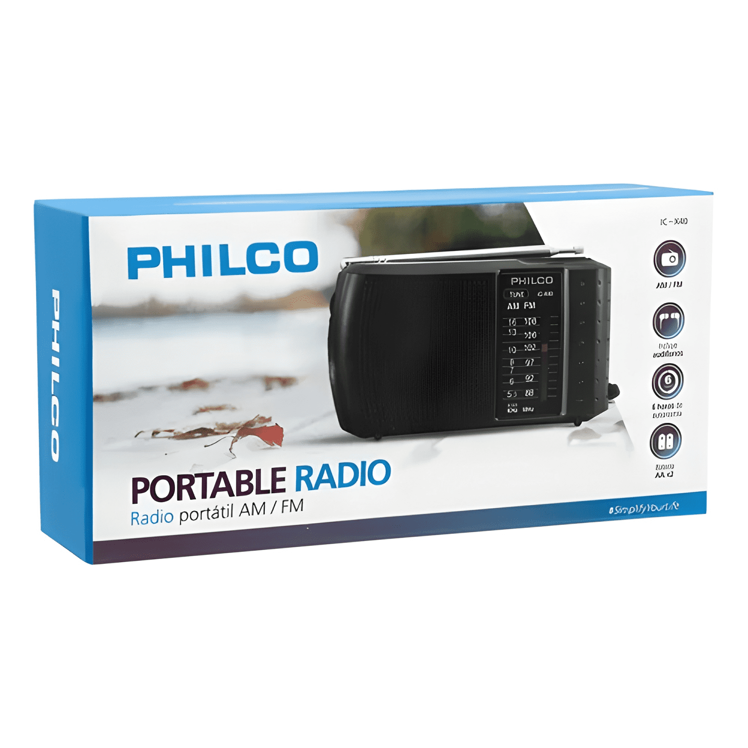 Radio portátil c/ parlante y audífono Negro-4