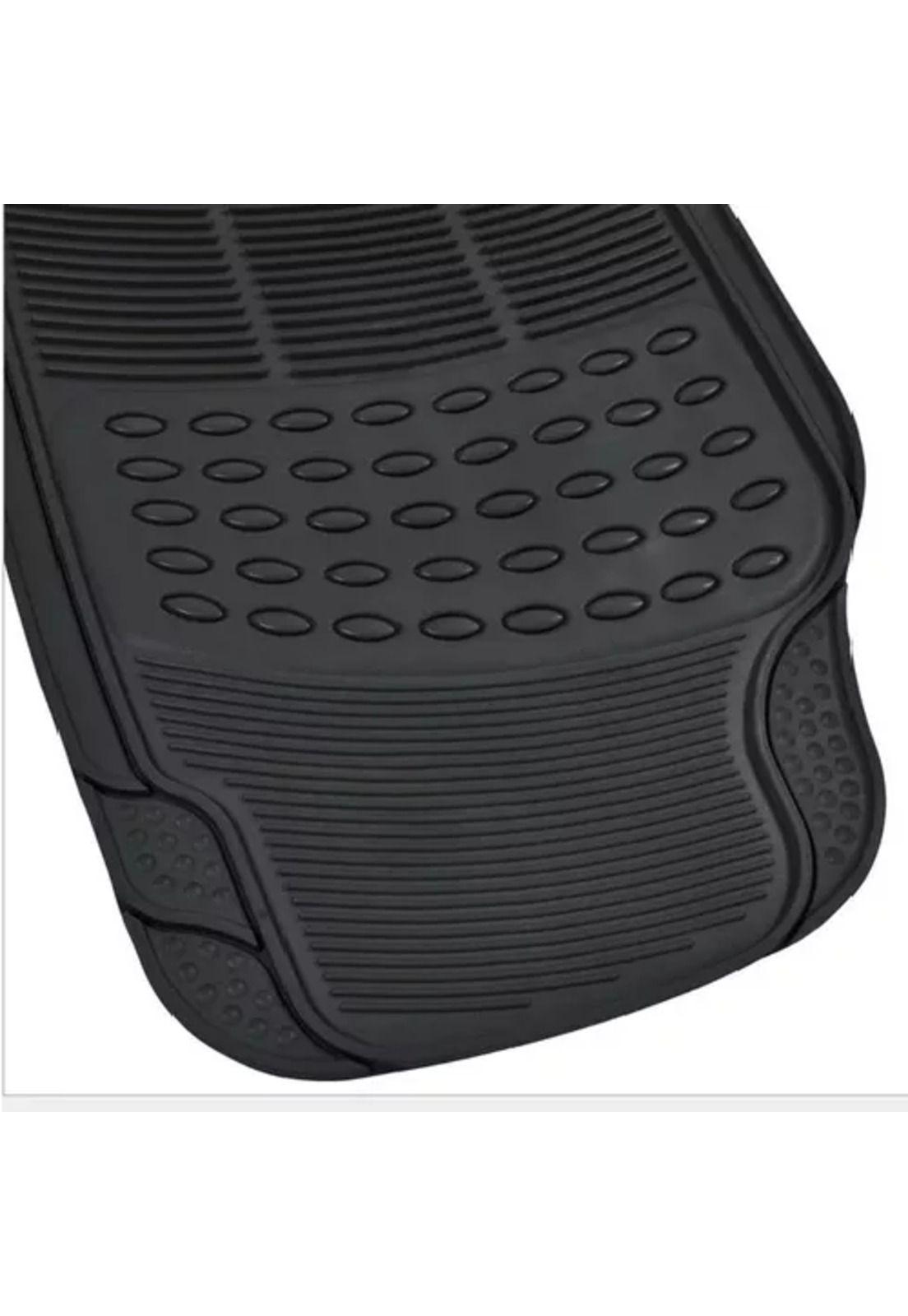 Alfombra de piso de goma para auto, universal, set de 3 piezas, color negro-6