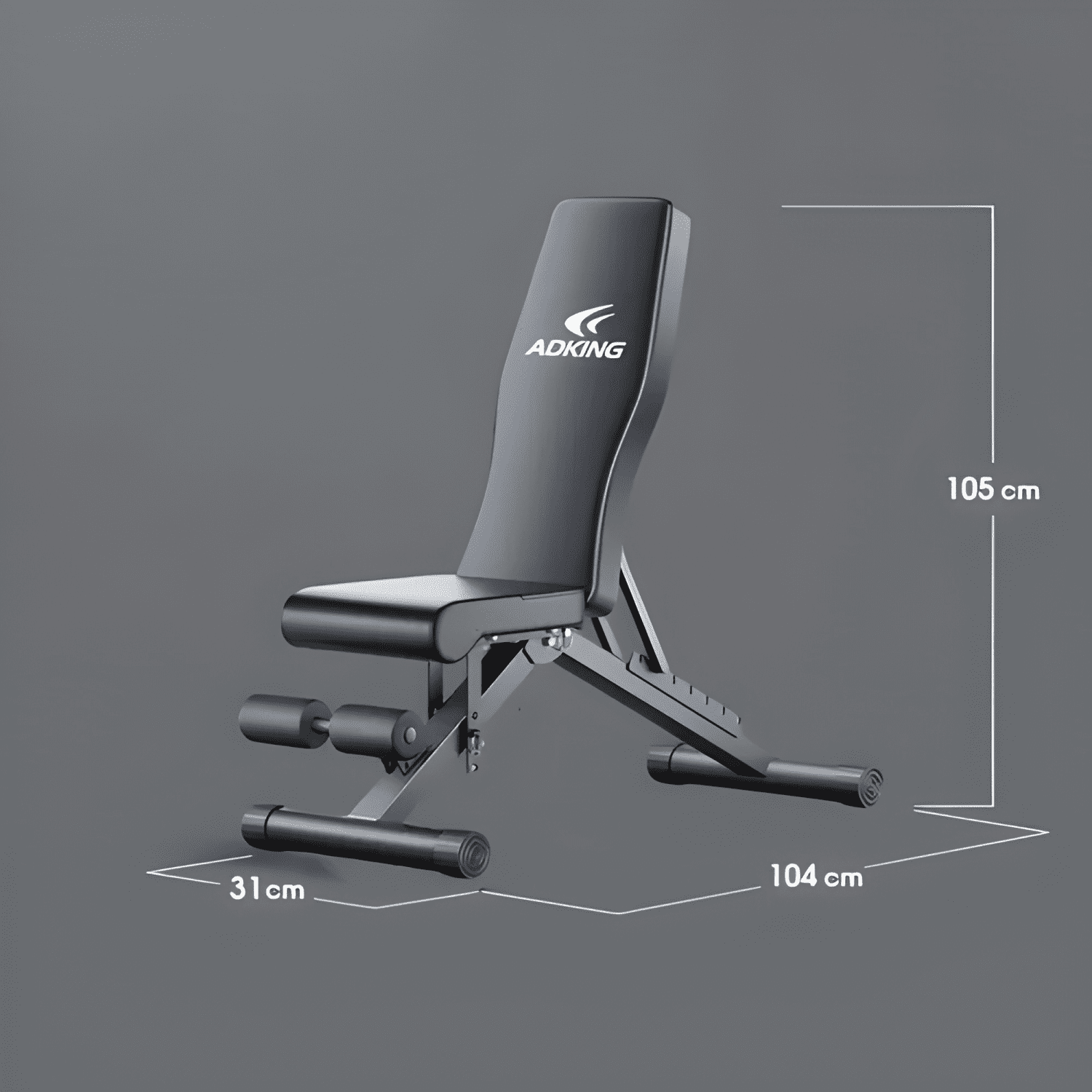 Banca abdominal para ejercicios de fitness negra-1