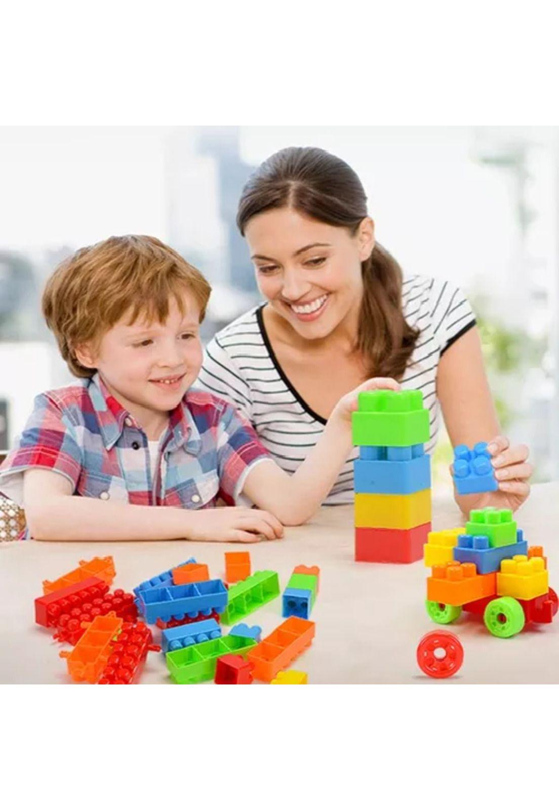 Pack de 150 pcs juguetes de bloques de construcción para niños multicolor-5