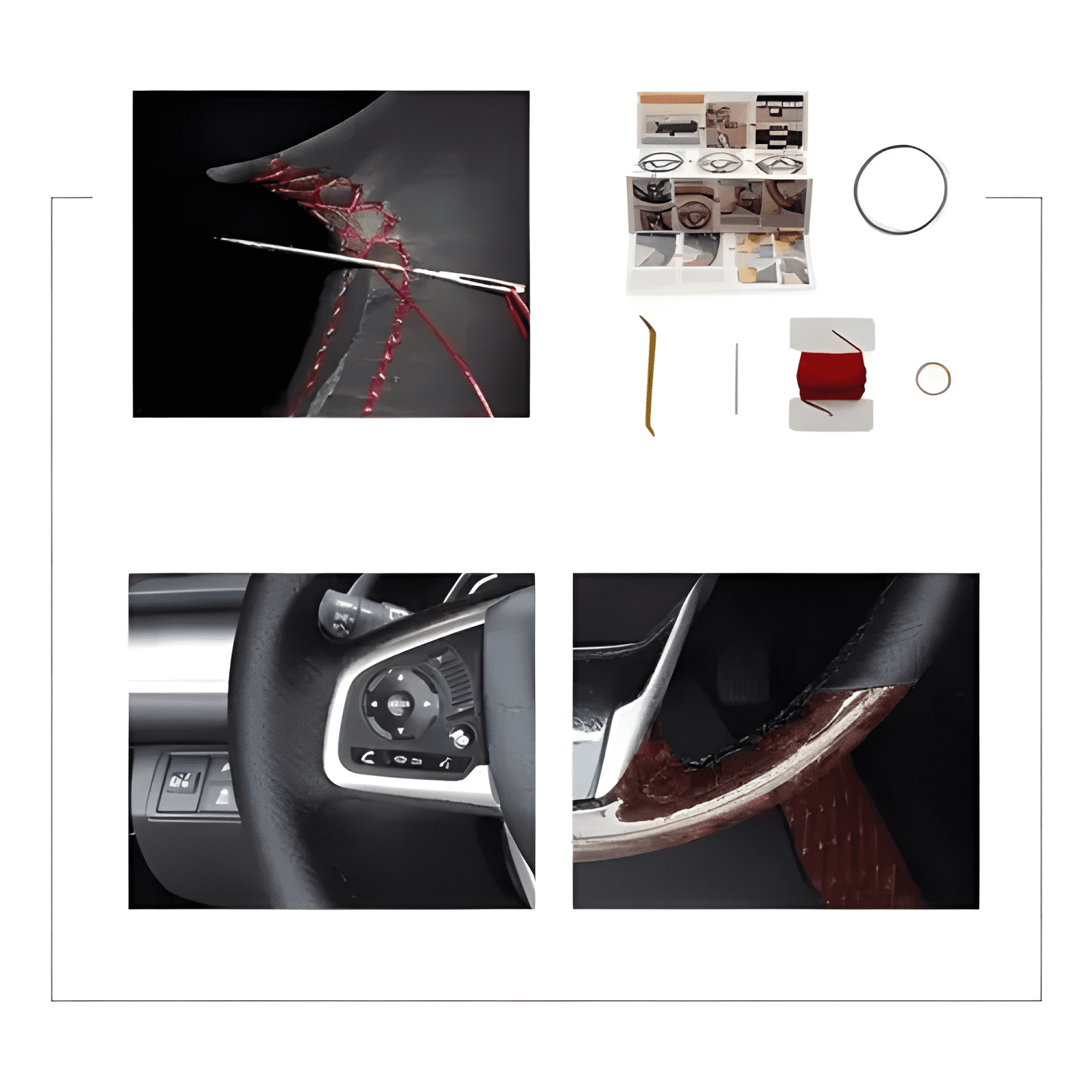 Funda Cubre Volante Cosido Antirresbalante Auto Plus-2