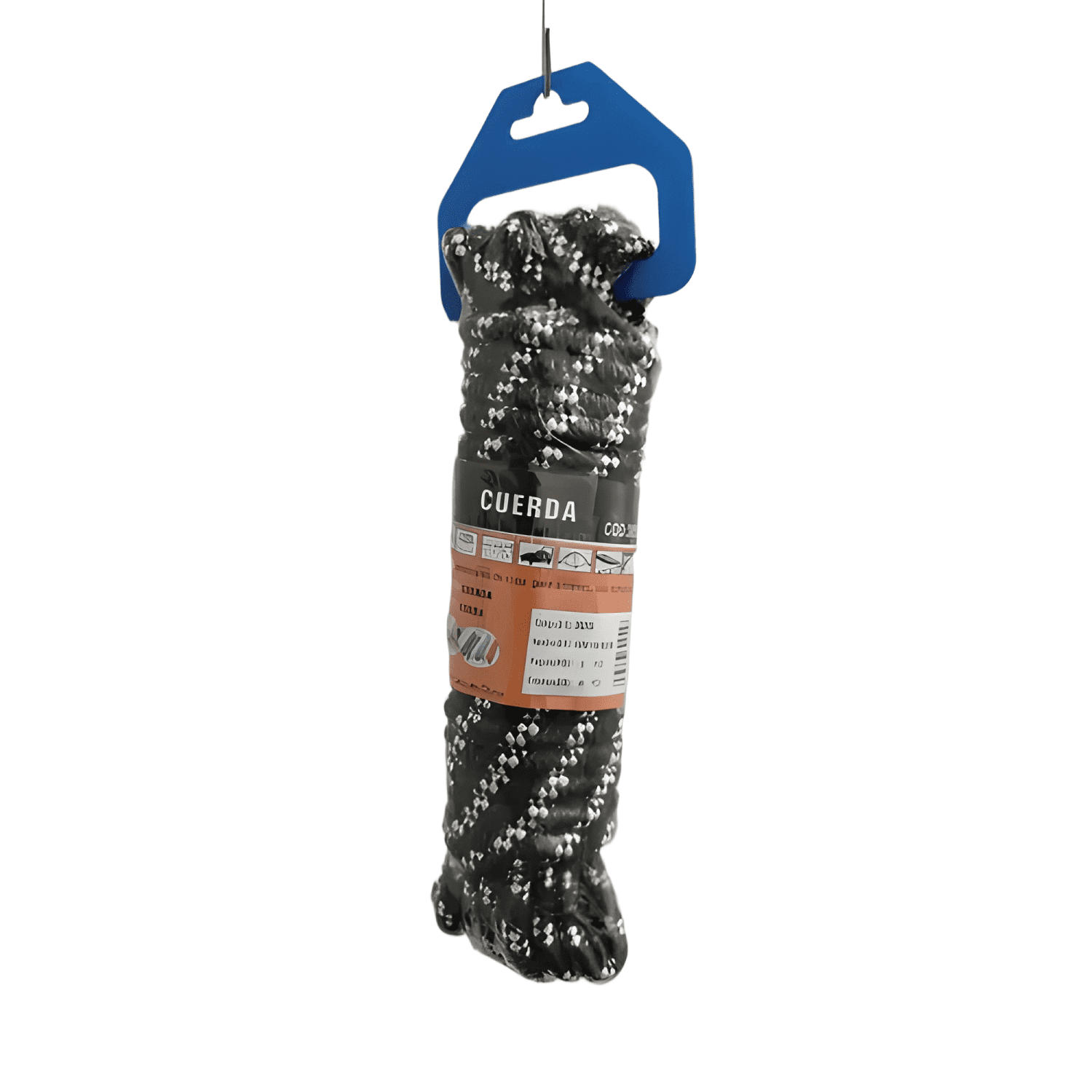 Cuerda cordel amarra soga polipropileno 8mm x 10 metros #9-0