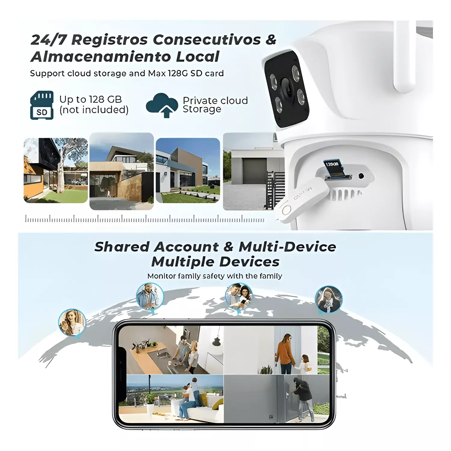 Cámara Wifi Seguridad Ip Exterior Doble Lente Wifi Plus-4