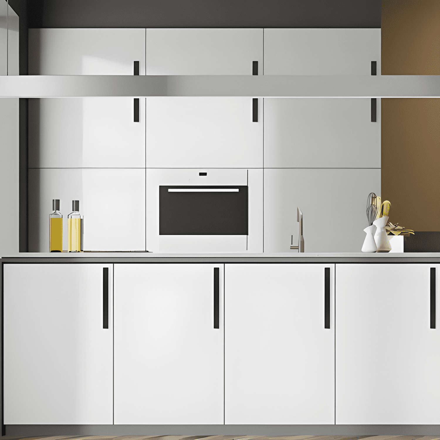 Manija tirador cocina acero inoxidable 268 mm 6u, negro-3