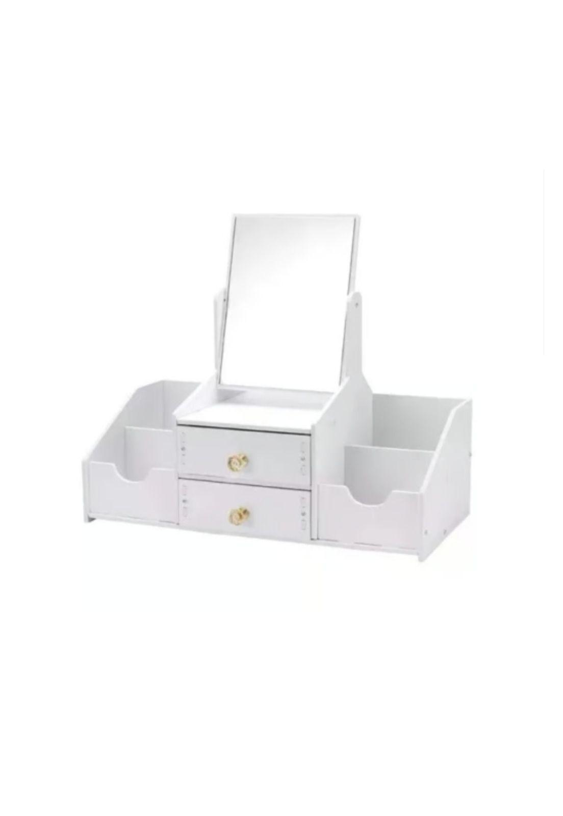 Organizador Maquillaje con Espejo Diseño Rectangular Armable-0