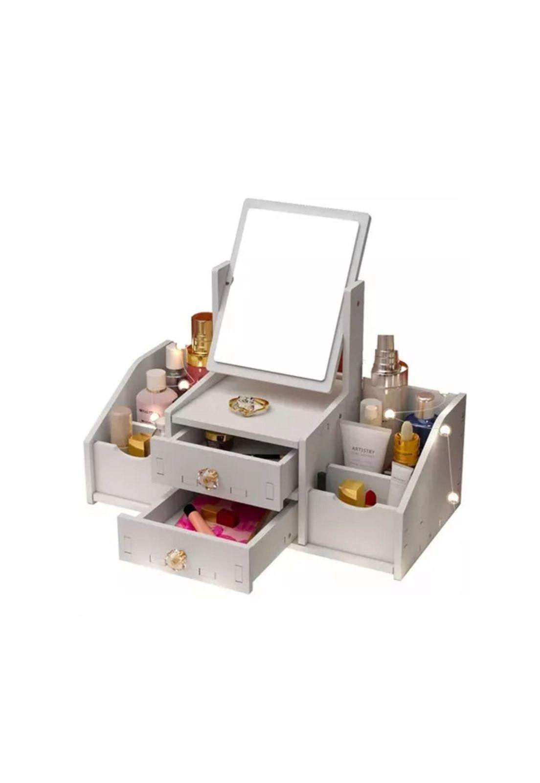 Organizador Maquillaje con Espejo Diseño Rectangular Armable-2
