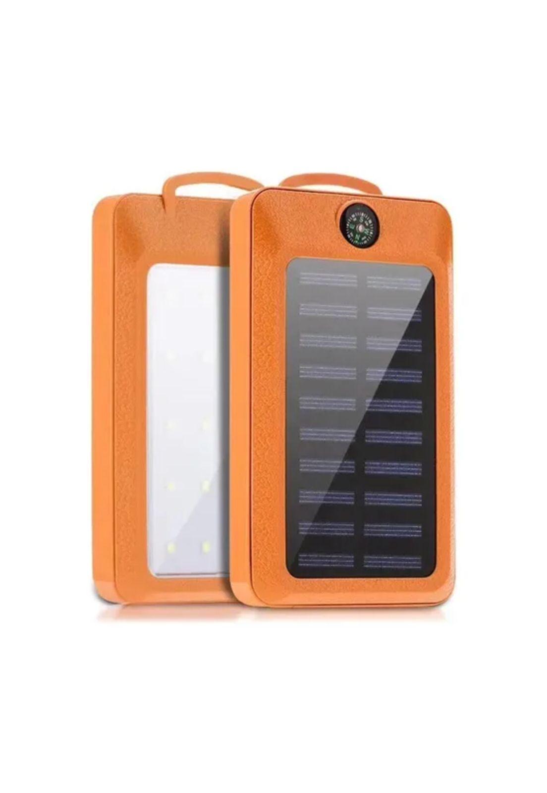 Solar power bank 20,000 mAh, cargador solar impermeable, color negro-2