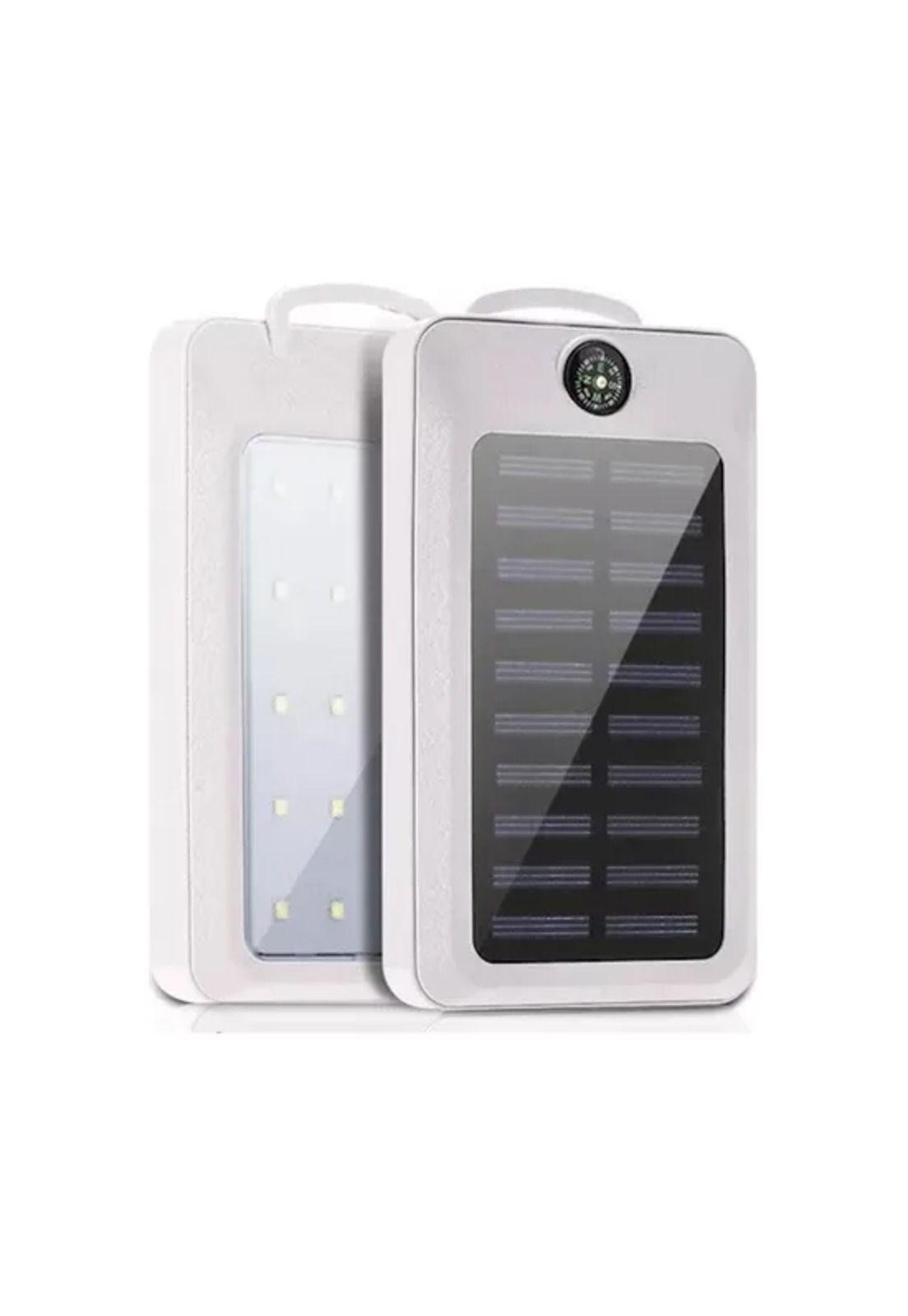 Solar power bank 20,000 mAh, cargador solar impermeable, color negro-5