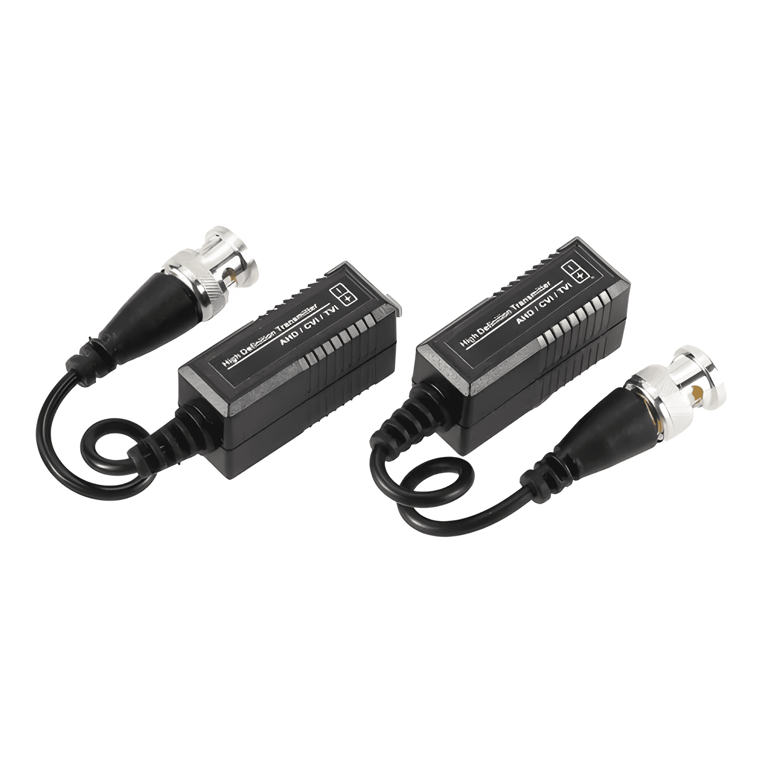 X12 Par Video Balun Pasivo Doble Cable 1080p Hdcvi Negro-3