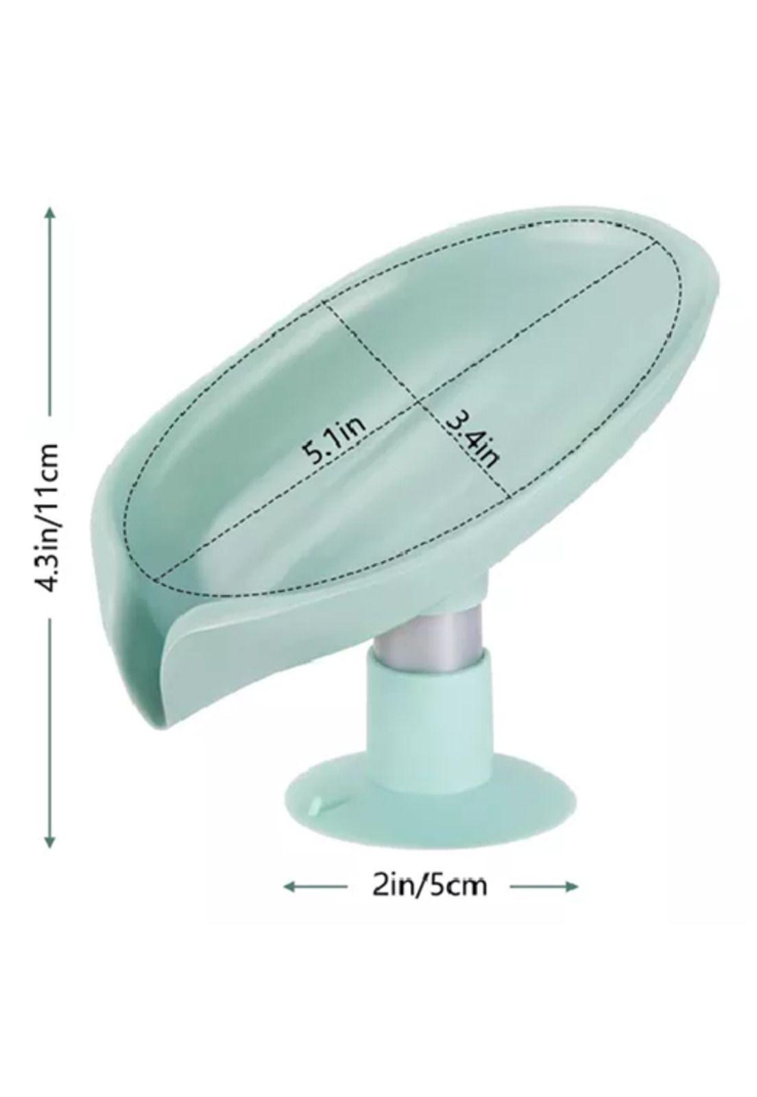 Jabonera de baño soporte barra jabón bandeja cocina 2 piezas verde-2