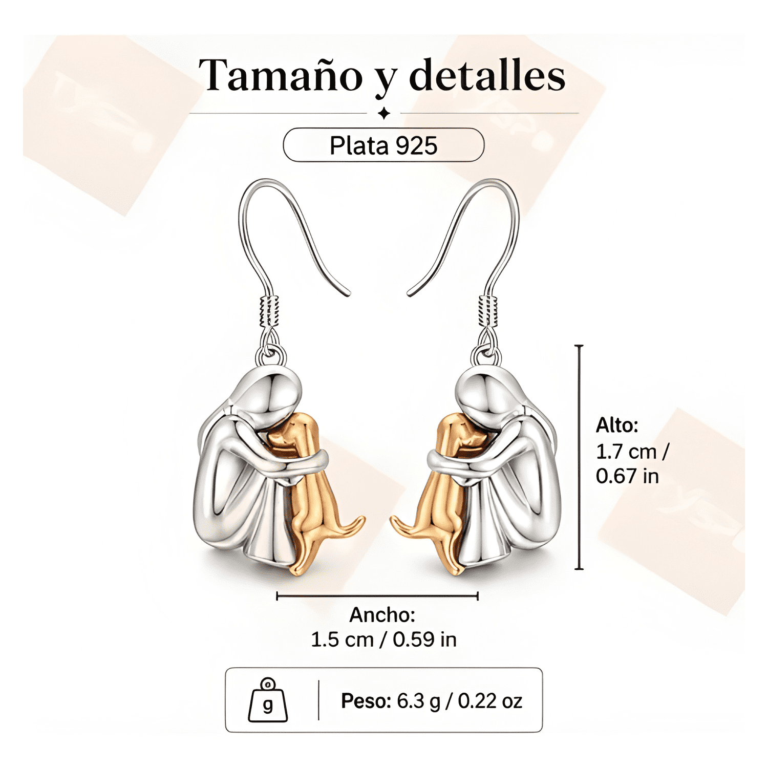 Aros Plata 925 Mujer Perro Mascota Joya Regalo-2