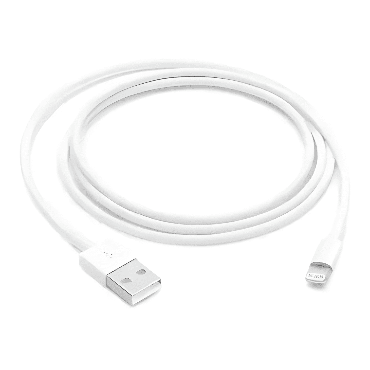 Cable USB cargador USB a lightning 1 metro Blanco-2