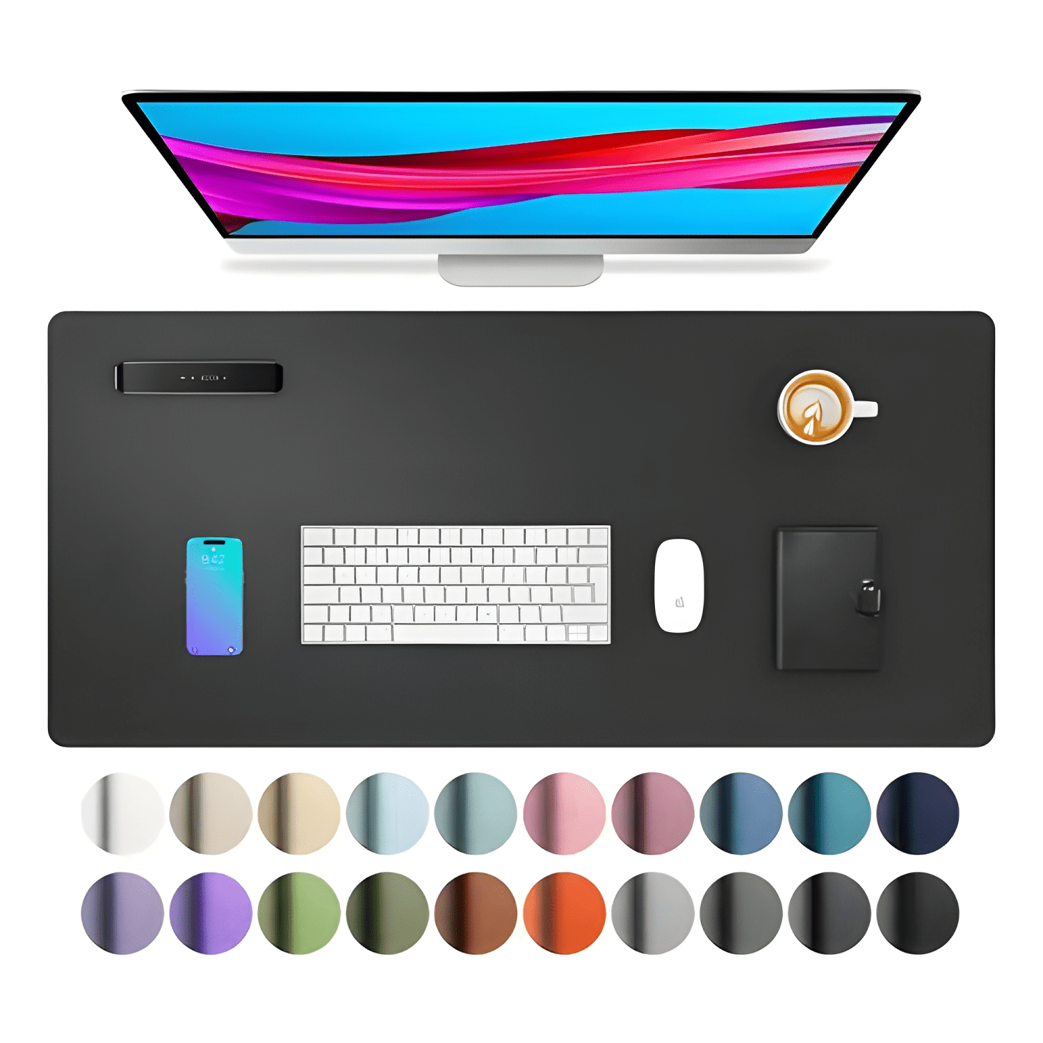 Alfombrilla Mousepad Computech Cuero Sintético 80x40cm-0