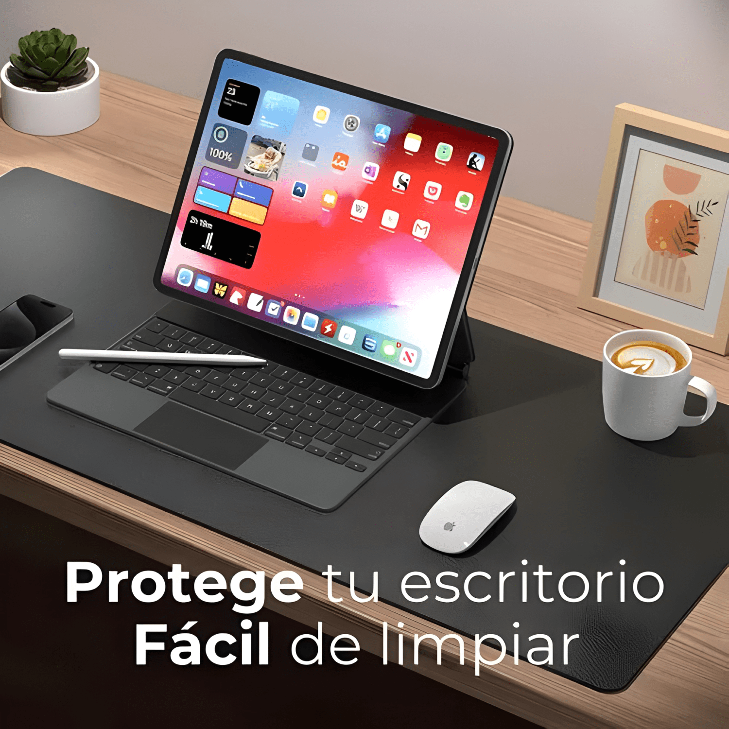 Alfombrilla Mousepad Computech Cuero Sintético 80x40cm-2
