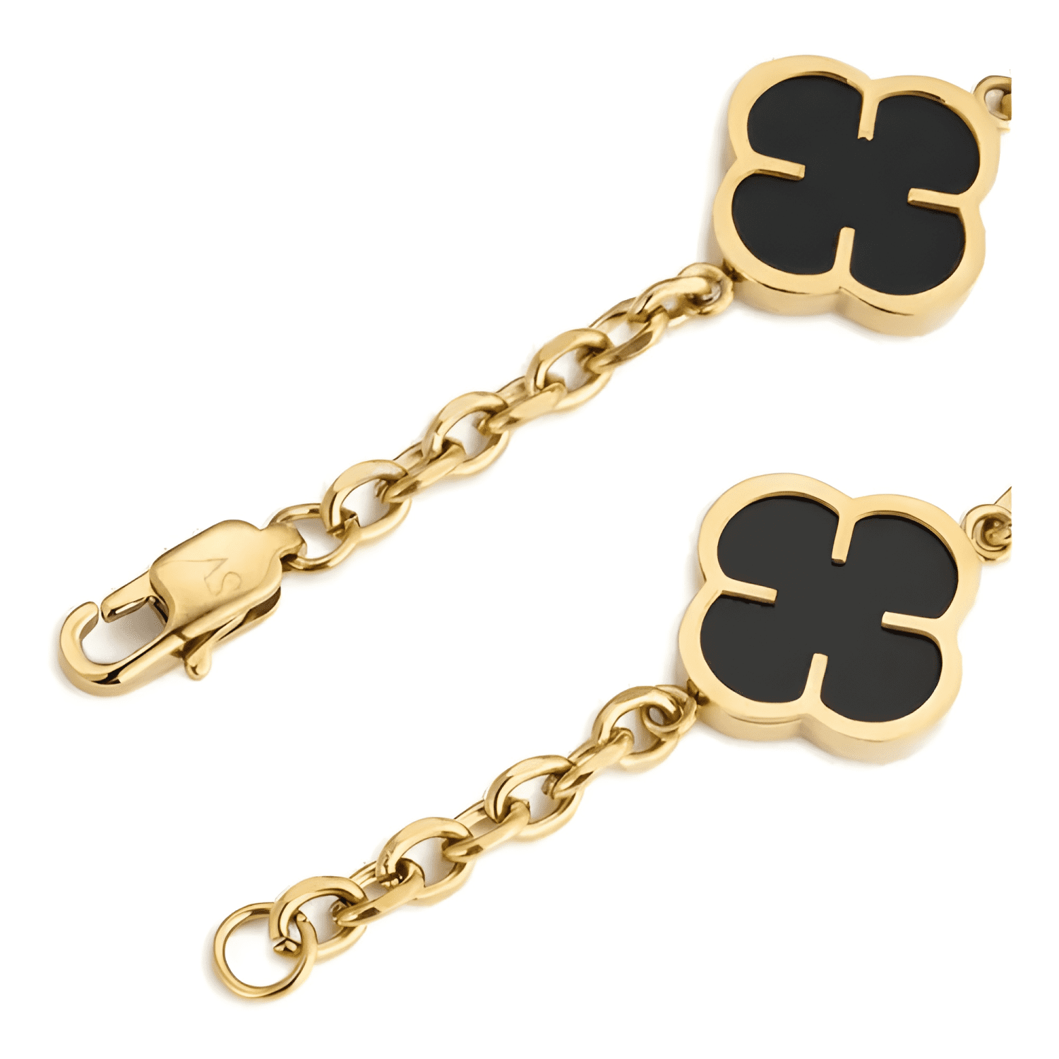Pulsera black clover Dorado-4