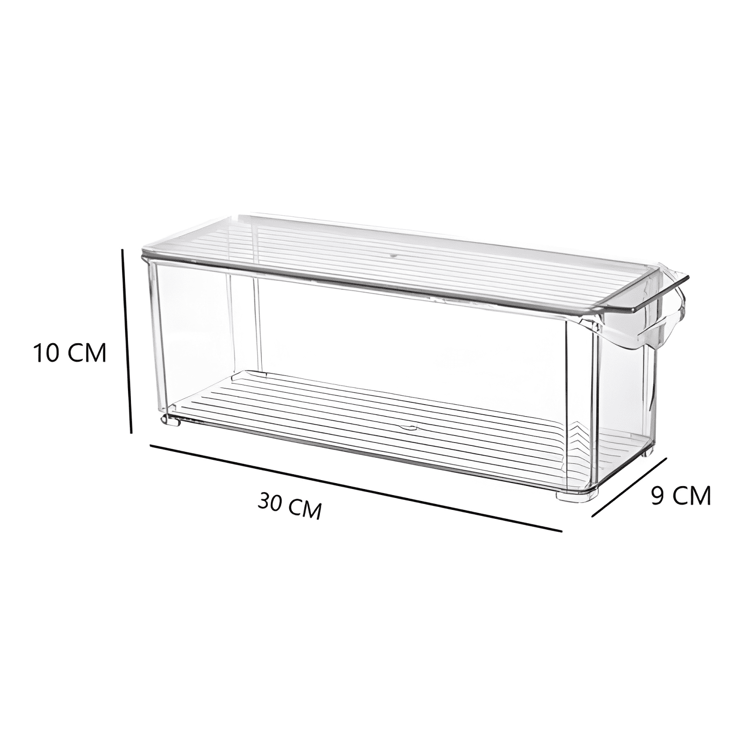 Caja organizadora refrigerador con tapa y mango-2