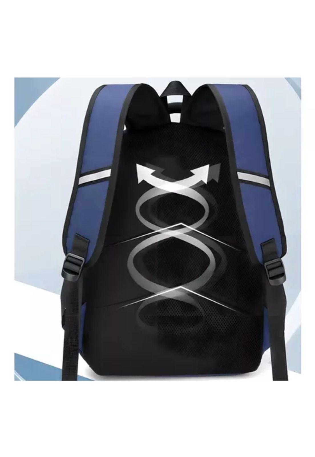 Mochila escolar de espalda para niños, morral notebook color azul-2
